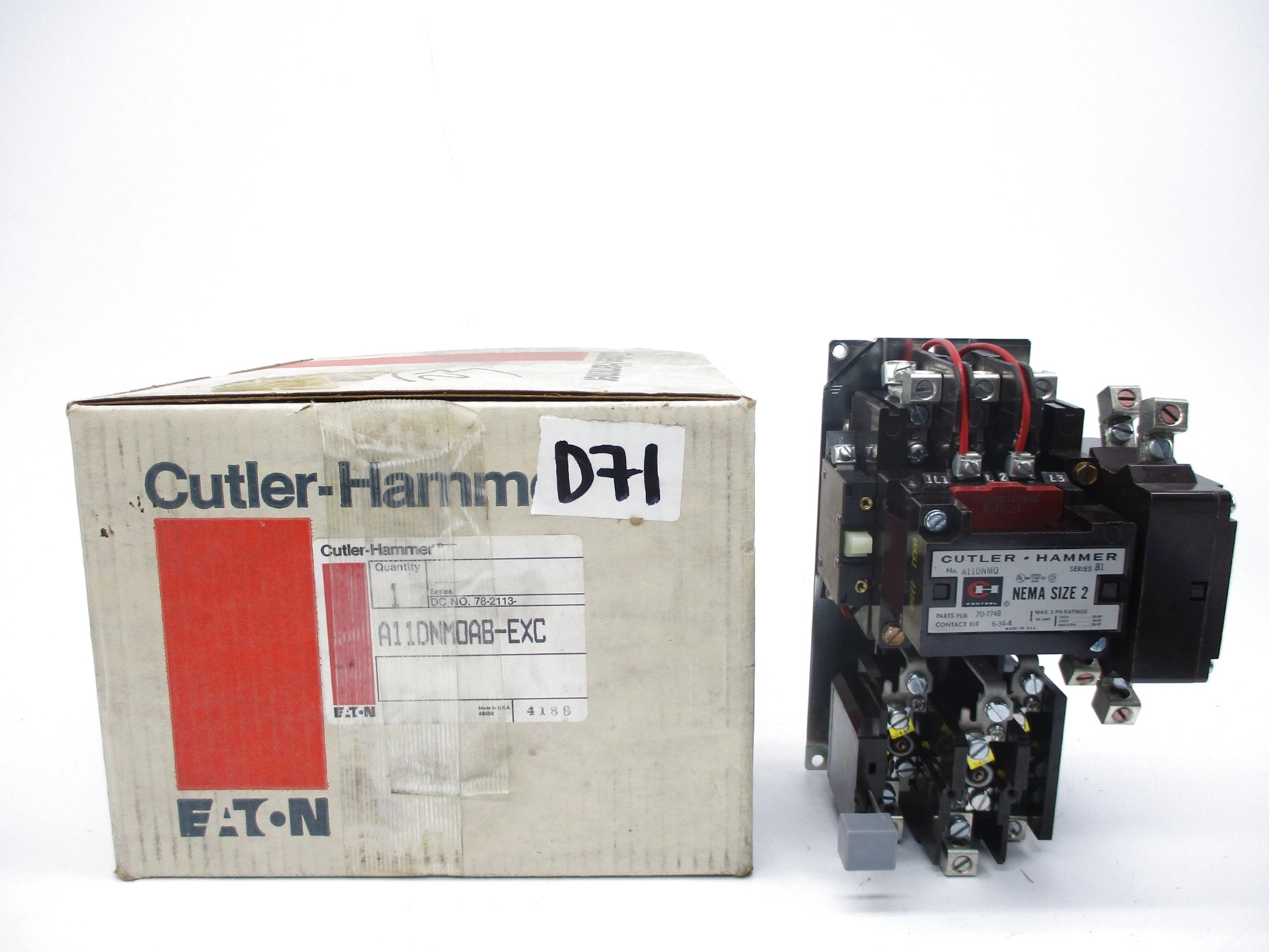 CUTLER HAMMER A11DNMOAB-EXC SER. B1 NSMP