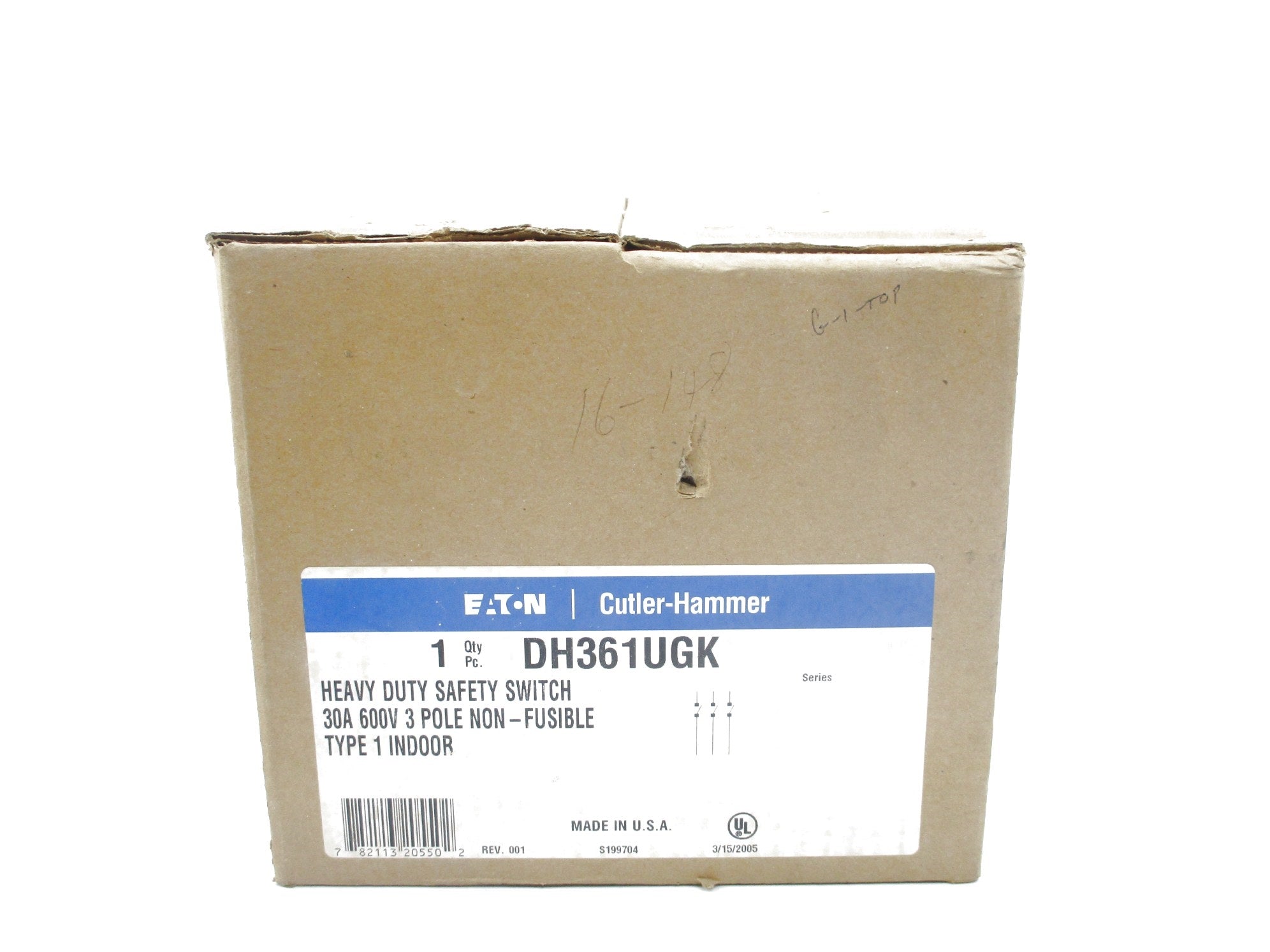 EATON DH361UGK 600VAC 30A REV. 2 NSMP