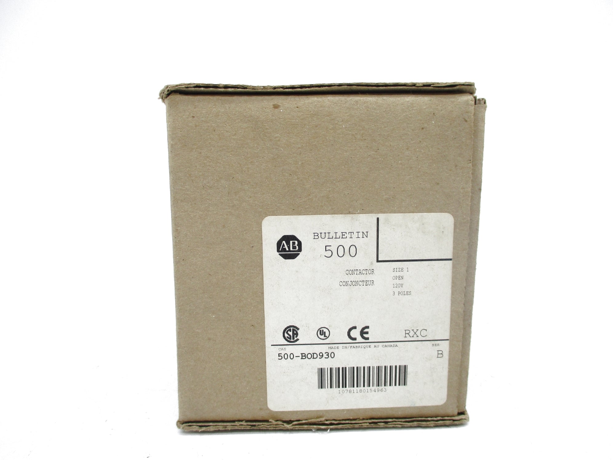 ALLEN BRADLEY 500-BOD930 SER. B 110/120V (BR/WH) NSMP