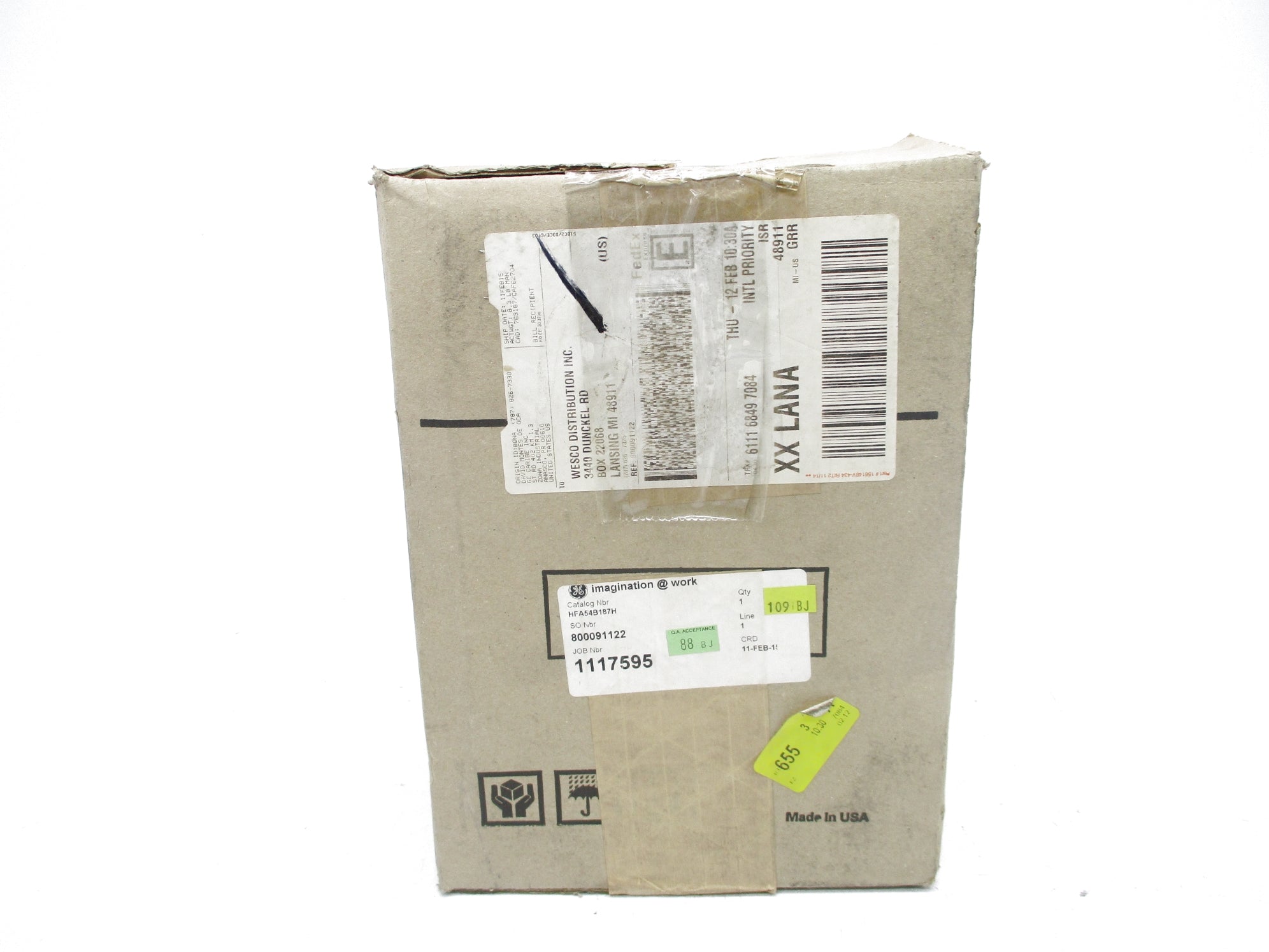 GENERAL ELECTRIC 12HFA54B187H 125V NSMP