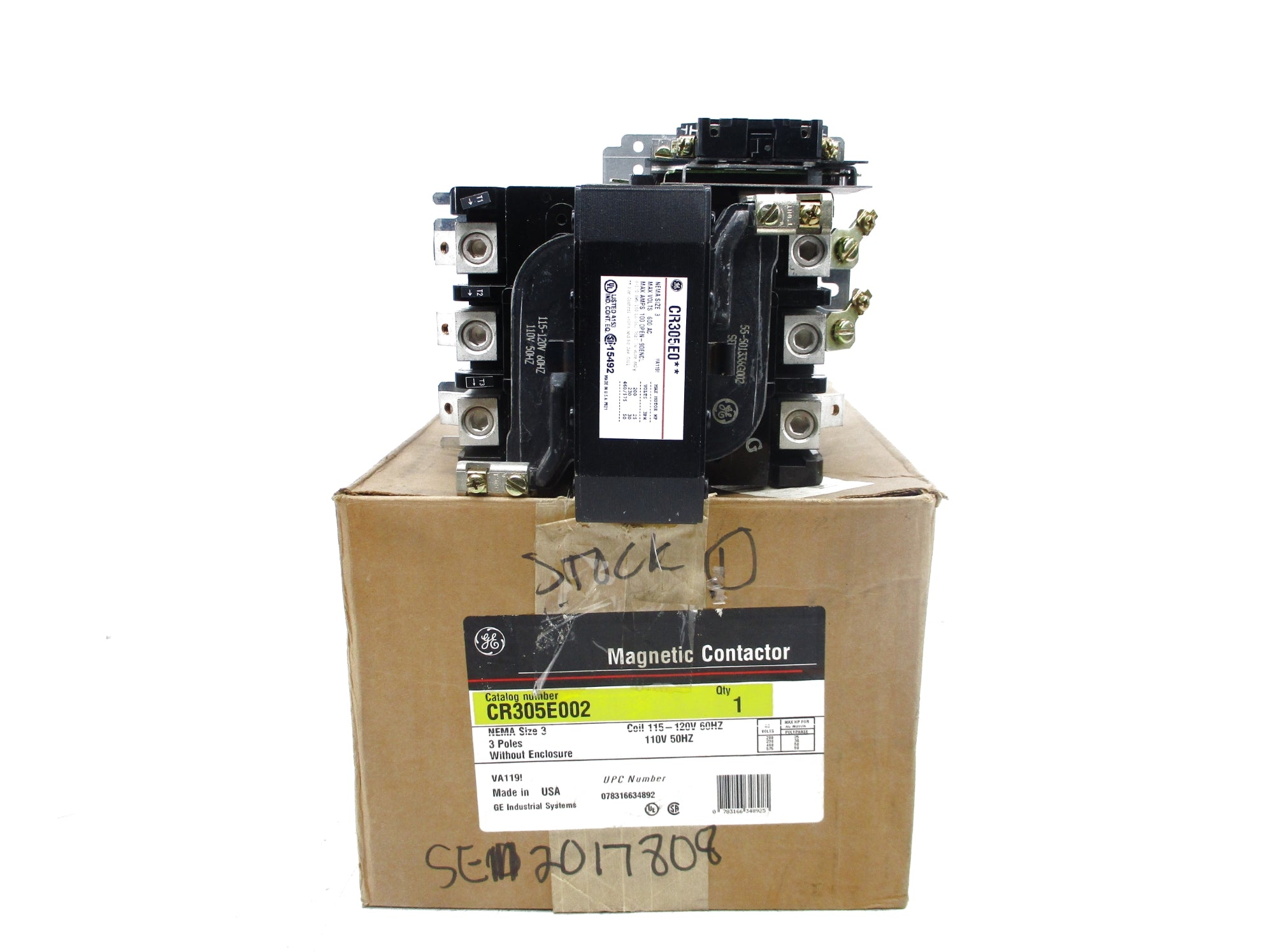 GENERAL ELECTRIC CR305E002 120V NSMP