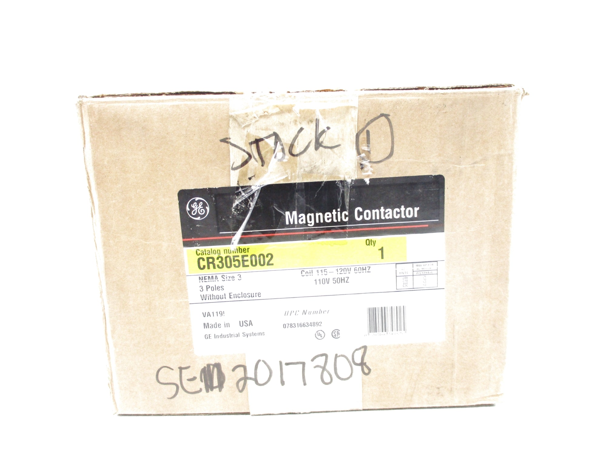 GENERAL ELECTRIC CR305E002 120V NSMP
