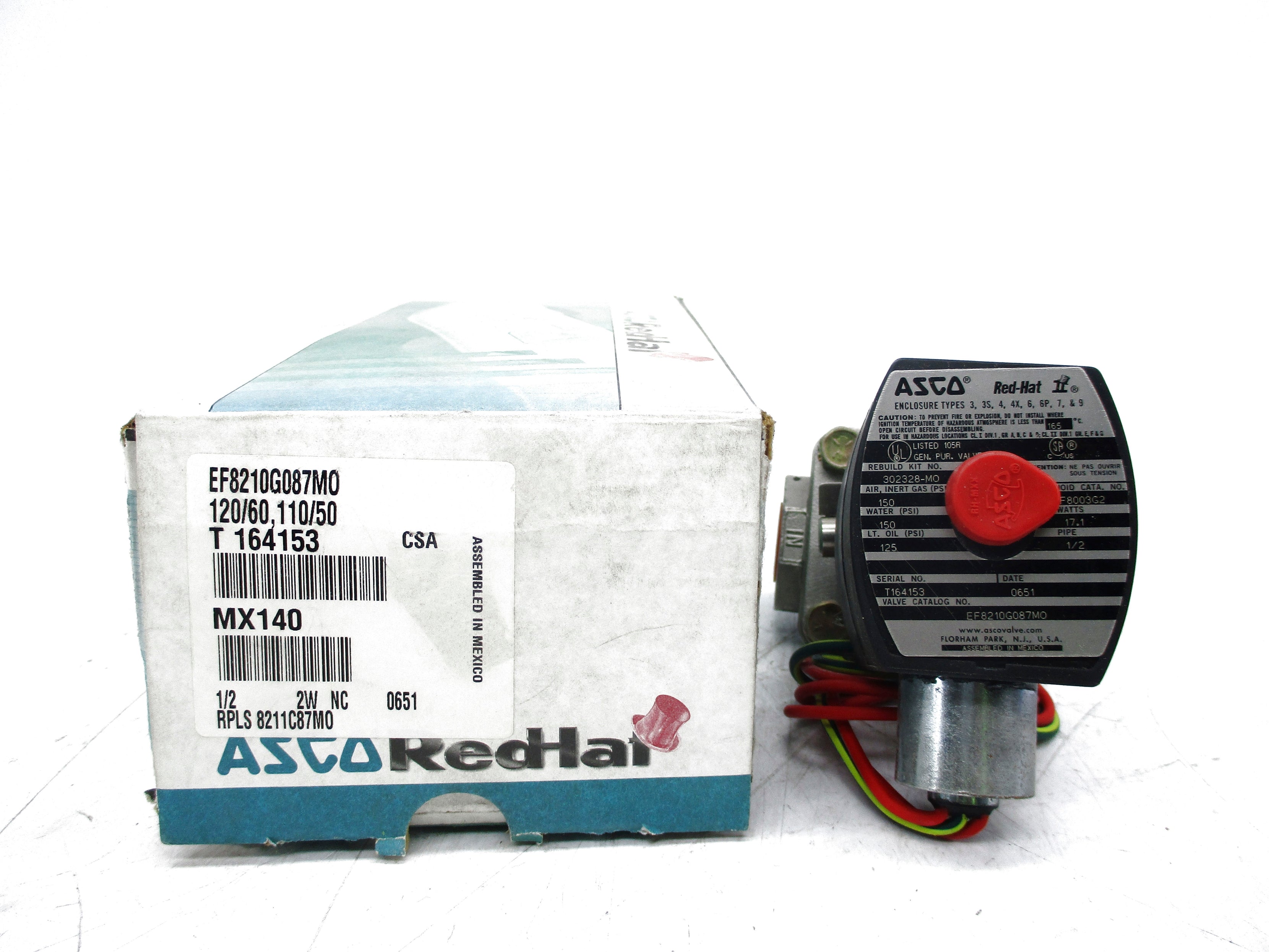 ASCO EF8210G087MO 110/120V 125-150PSI 1/2" NSMP