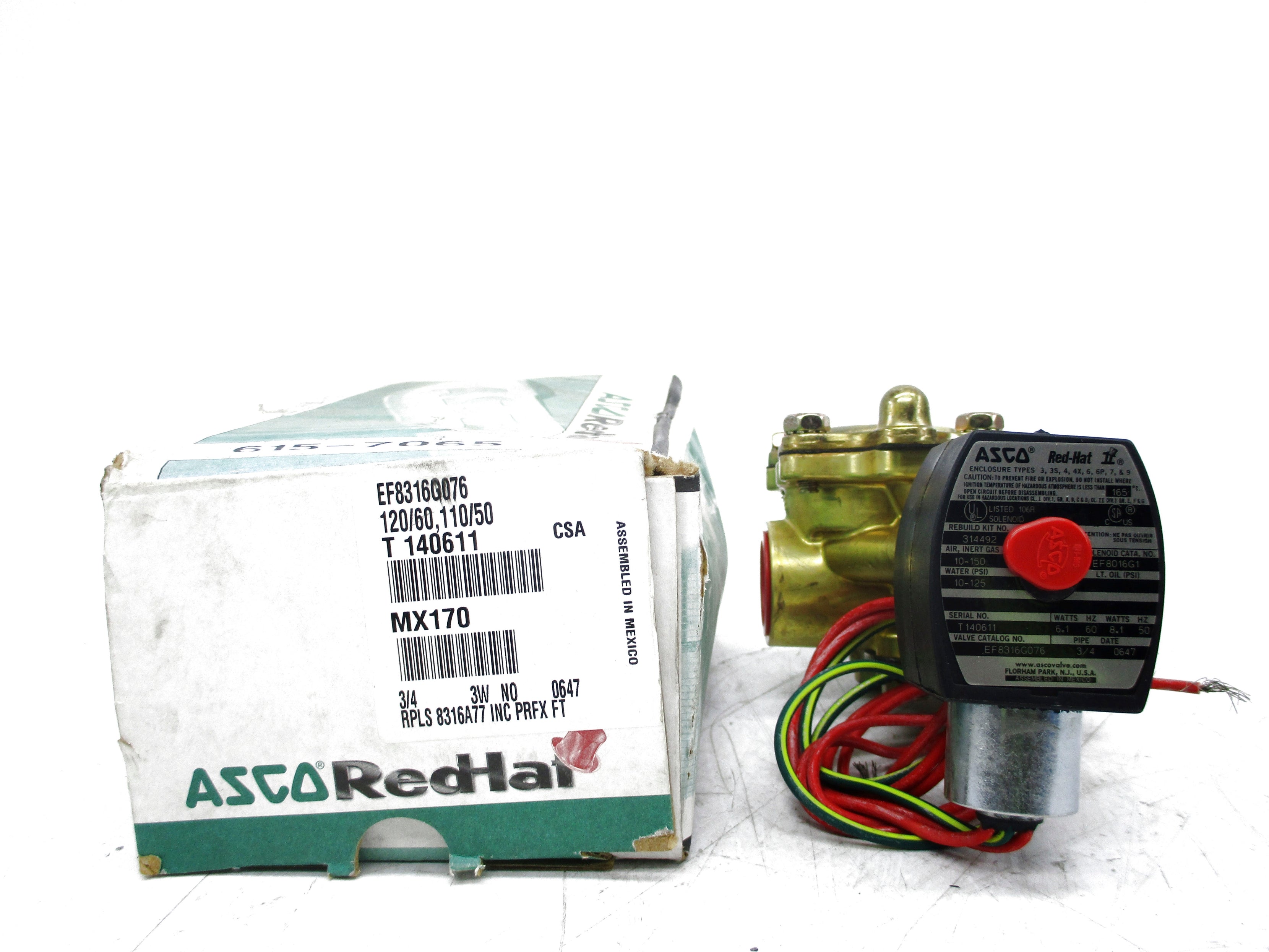 ASCO 8300D009G 120V 250PSI 3/8" NSMP