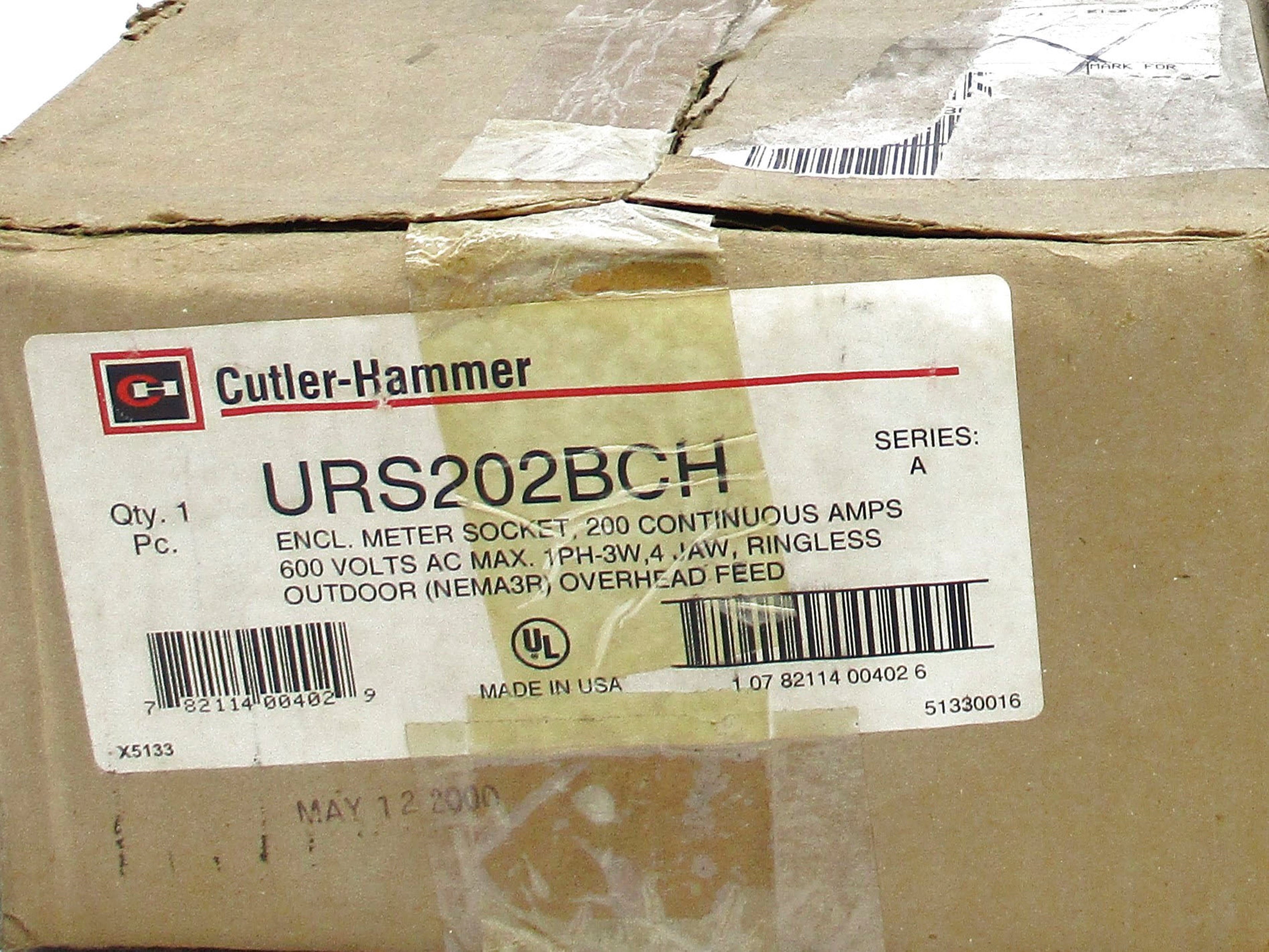 CUTLER HAMMER URS202BCH SER. A 600V 200A NSMP