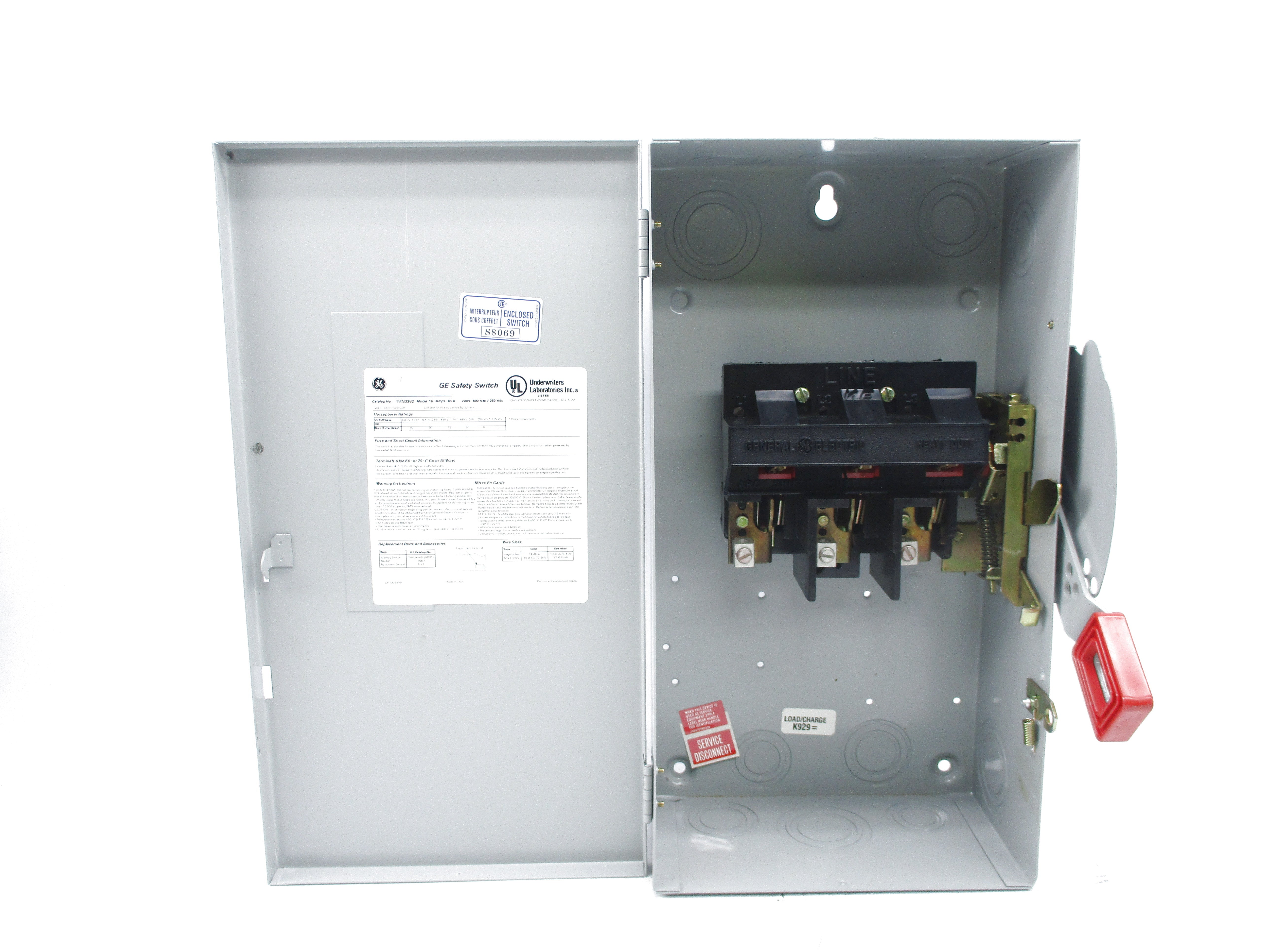 GENERAL ELECTRIC THN3362 600VAC 60A NSNP