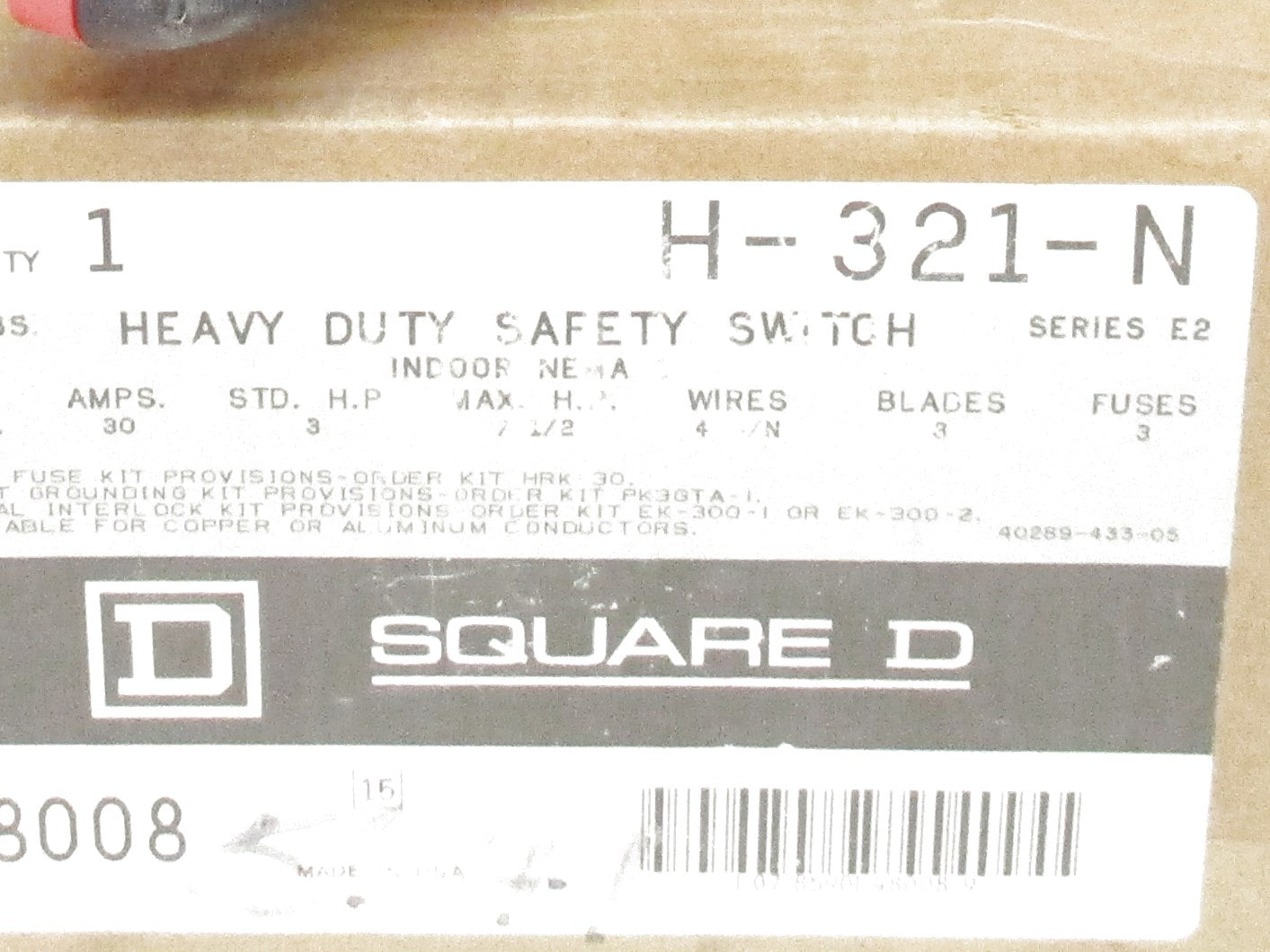 SQUARE D H321N NSMP