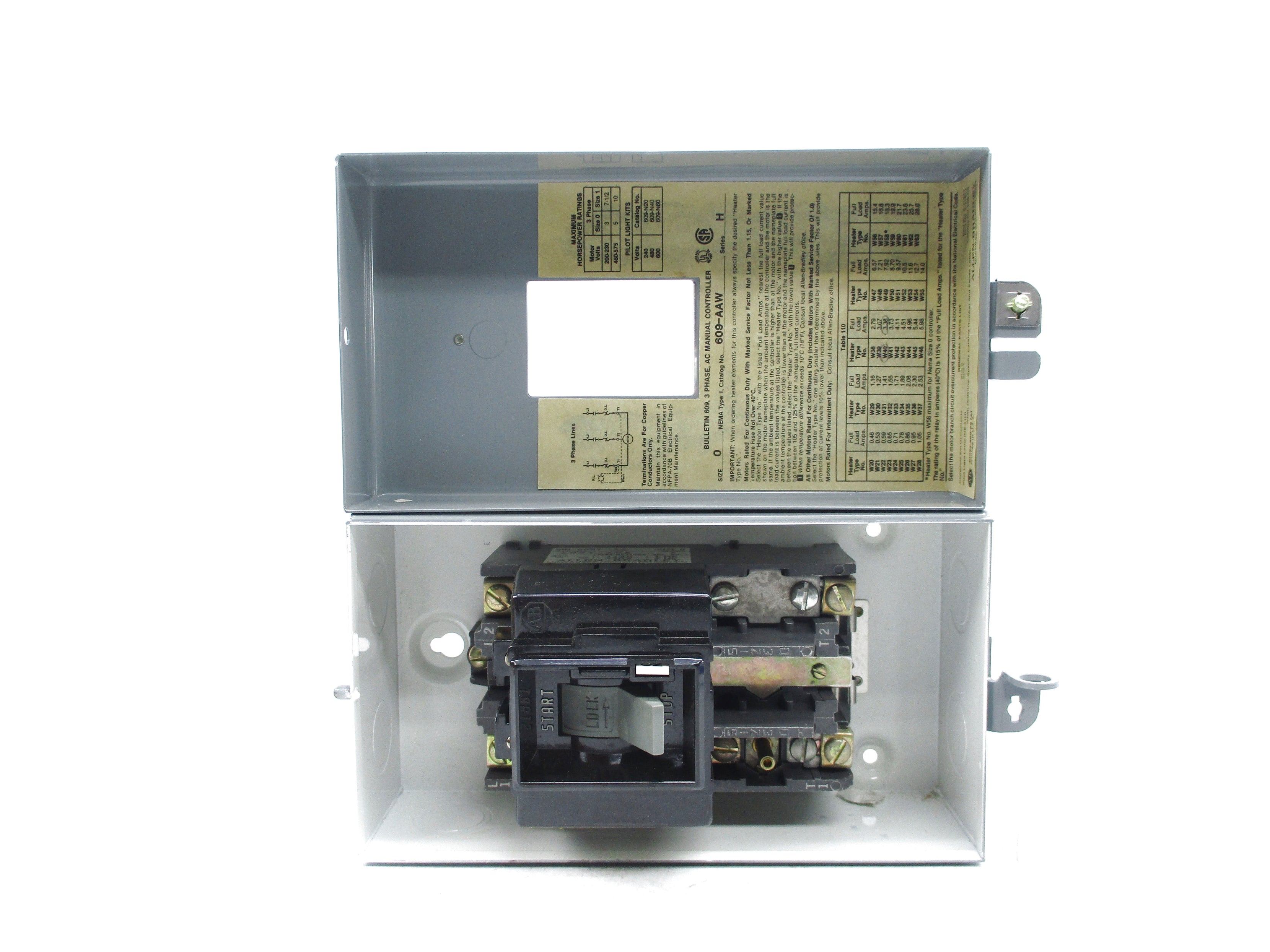 INDUSTRIAL SPARE PART 609-AAW SER. H (BR/YL) NSMP
