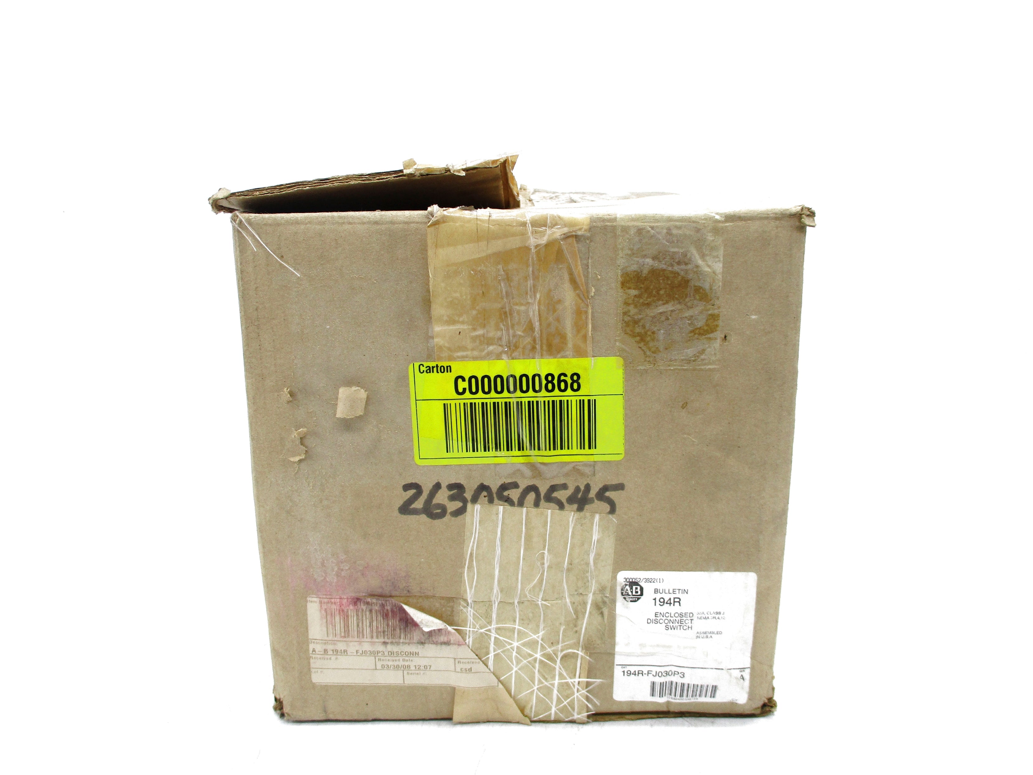 INDUSTRIAL SPARE PART 194R-FJ030P3 SER. A (BR/WH) NSMP