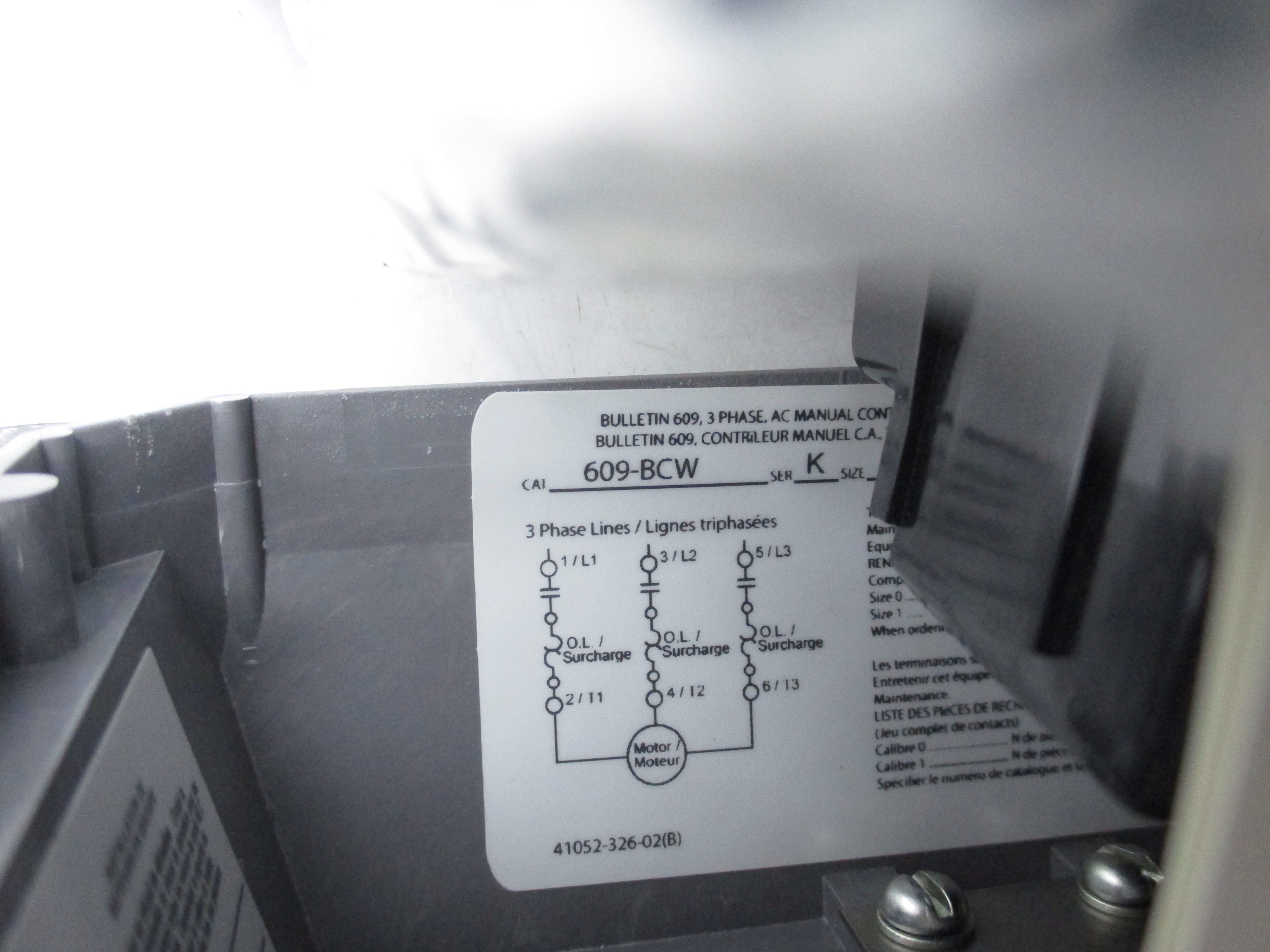 ALLEN BRADLEY 609-BCW SER. K NSNP
