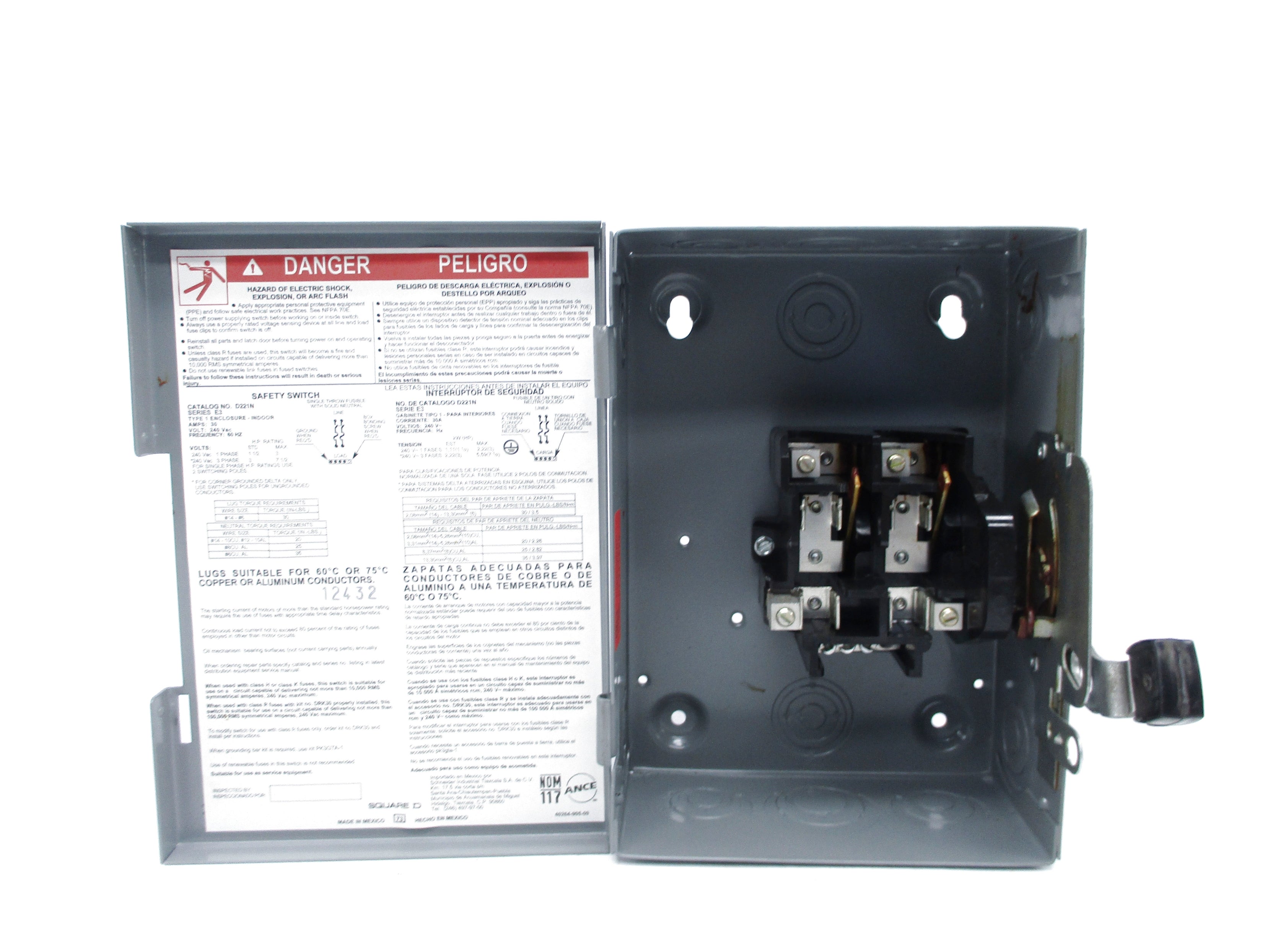 SQUARE D D221N SER. E3 240VAC 30A NSNP