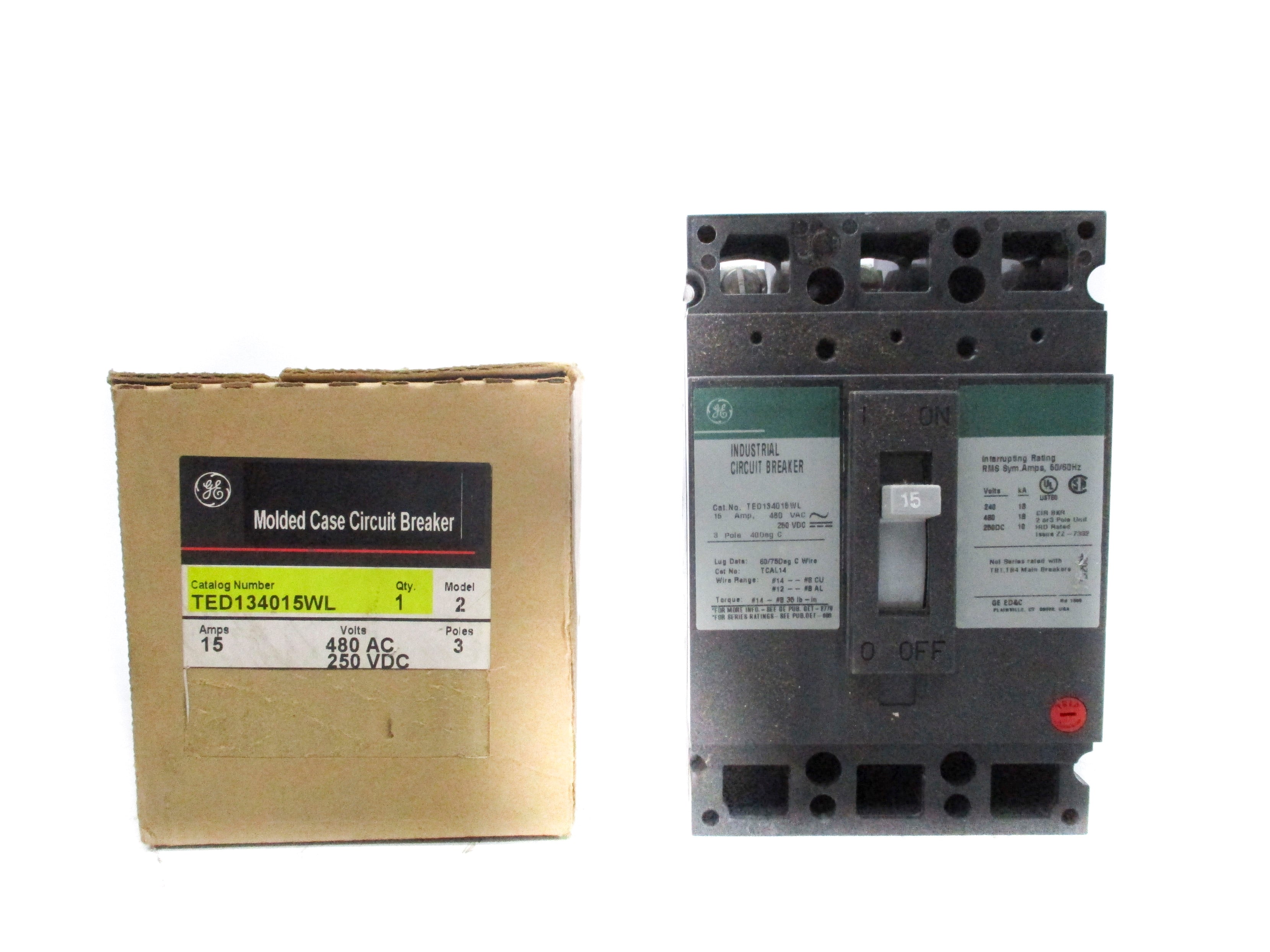 GENERAL ELECTRIC TED134015WL 480VAC 15A NSMP