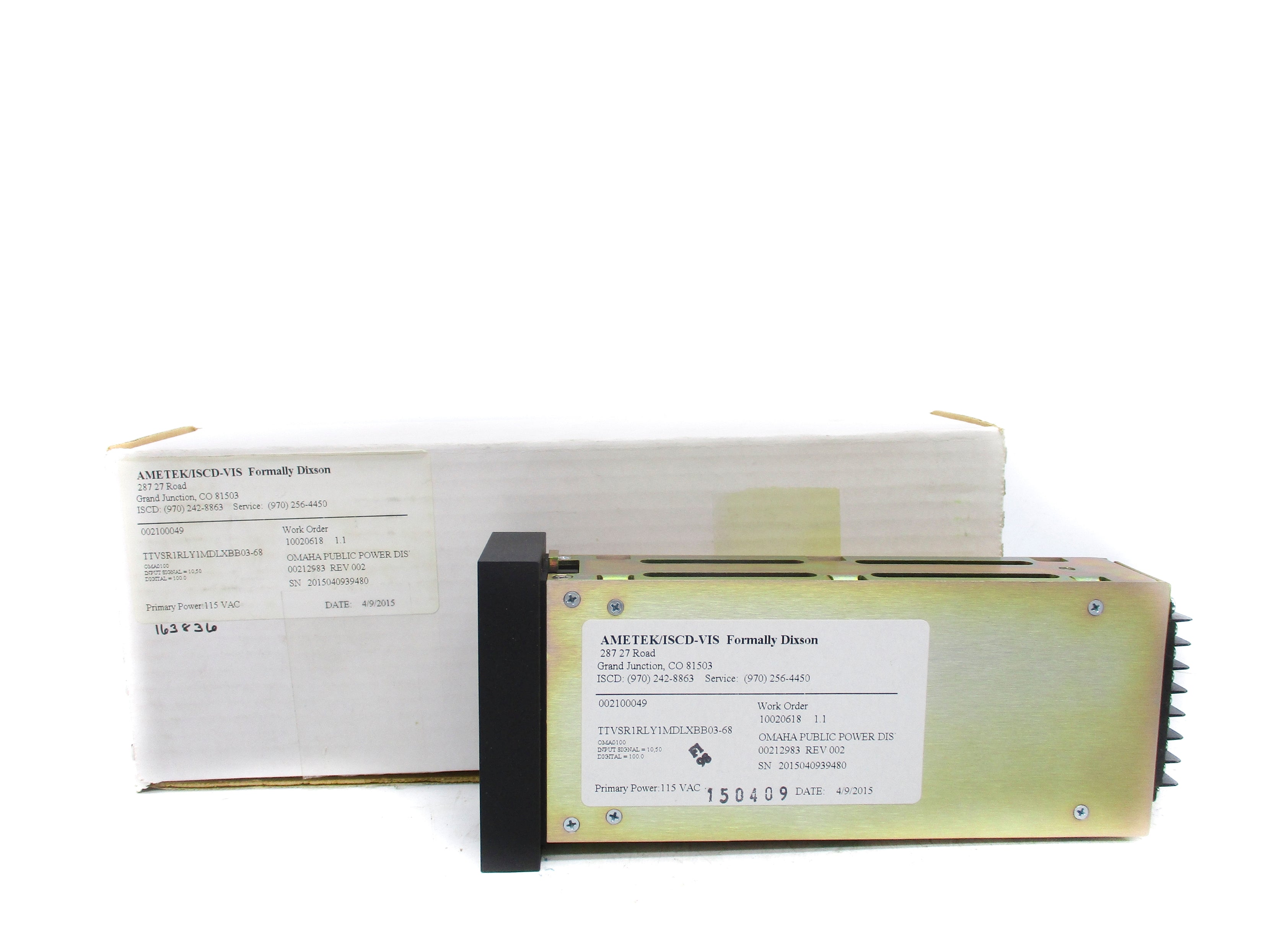 AMETEK TTVSR1RLY1MDLXBB03-68 0-100 NSMP