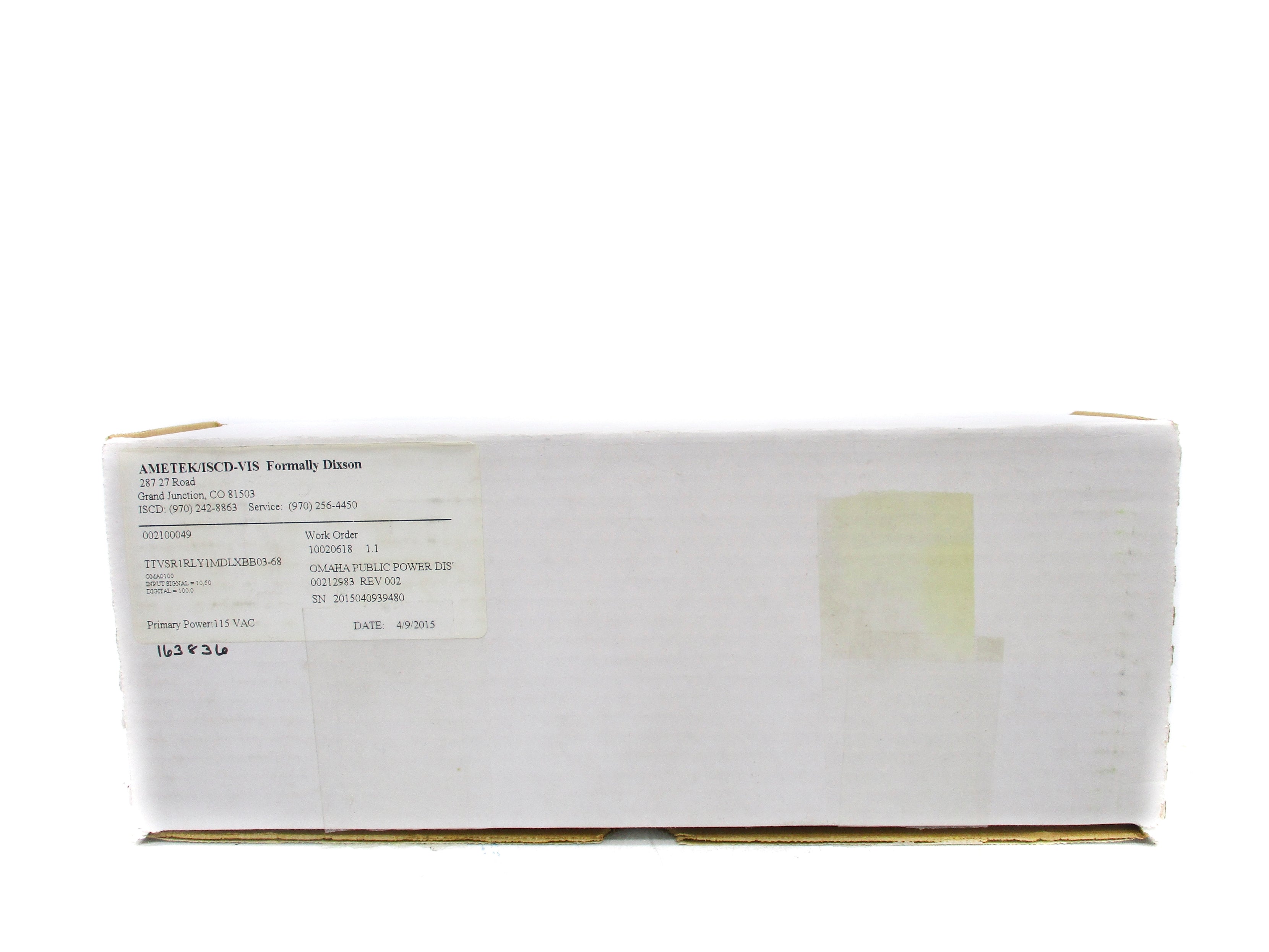 AMETEK TTVSR1RLY1MDLXBB03-68 0-100 NSMP