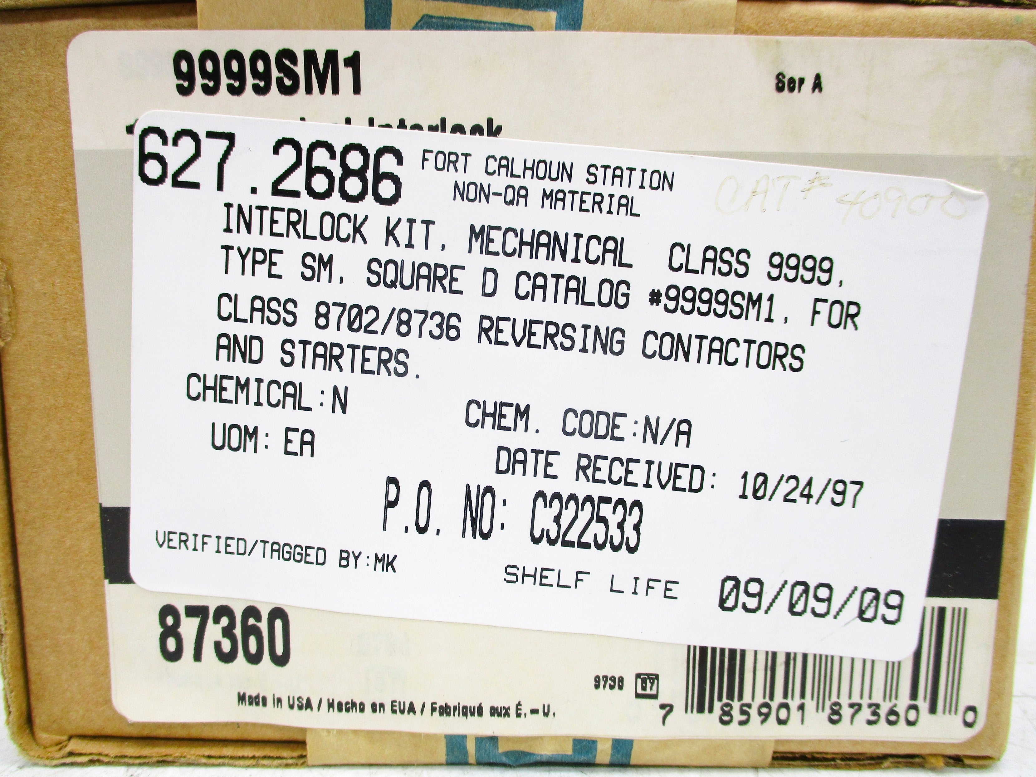 SQUARE D 9999SM1 SER. A NSFS