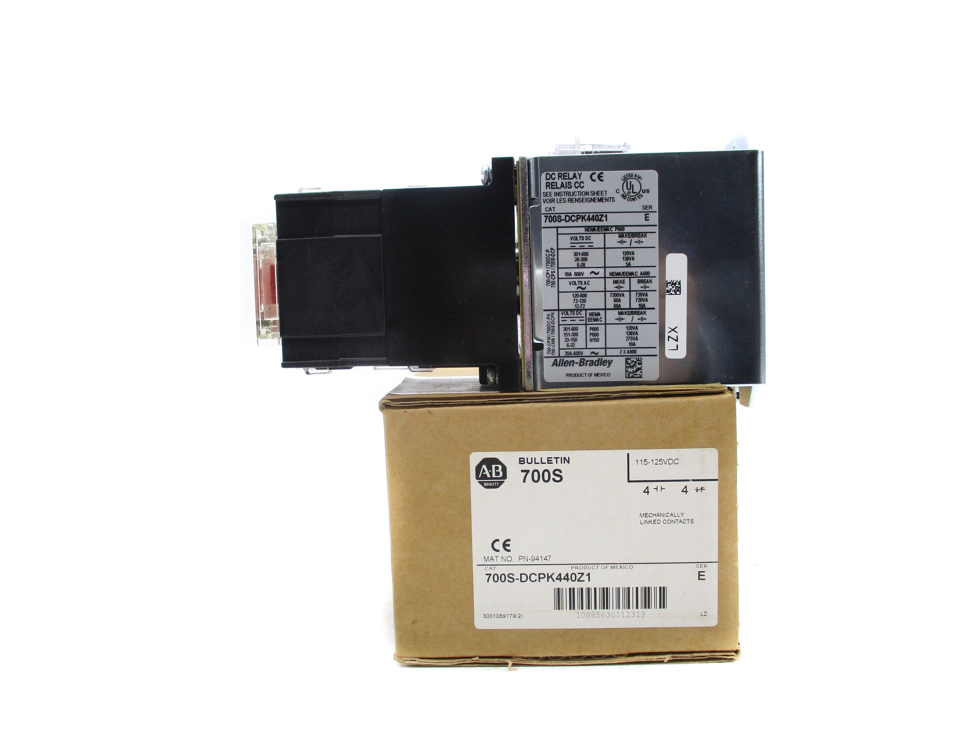 INDUSTRIAL SPARE PART 700S-DCPK440Z1 SER. E 125VDC (BR/WH) NSMP