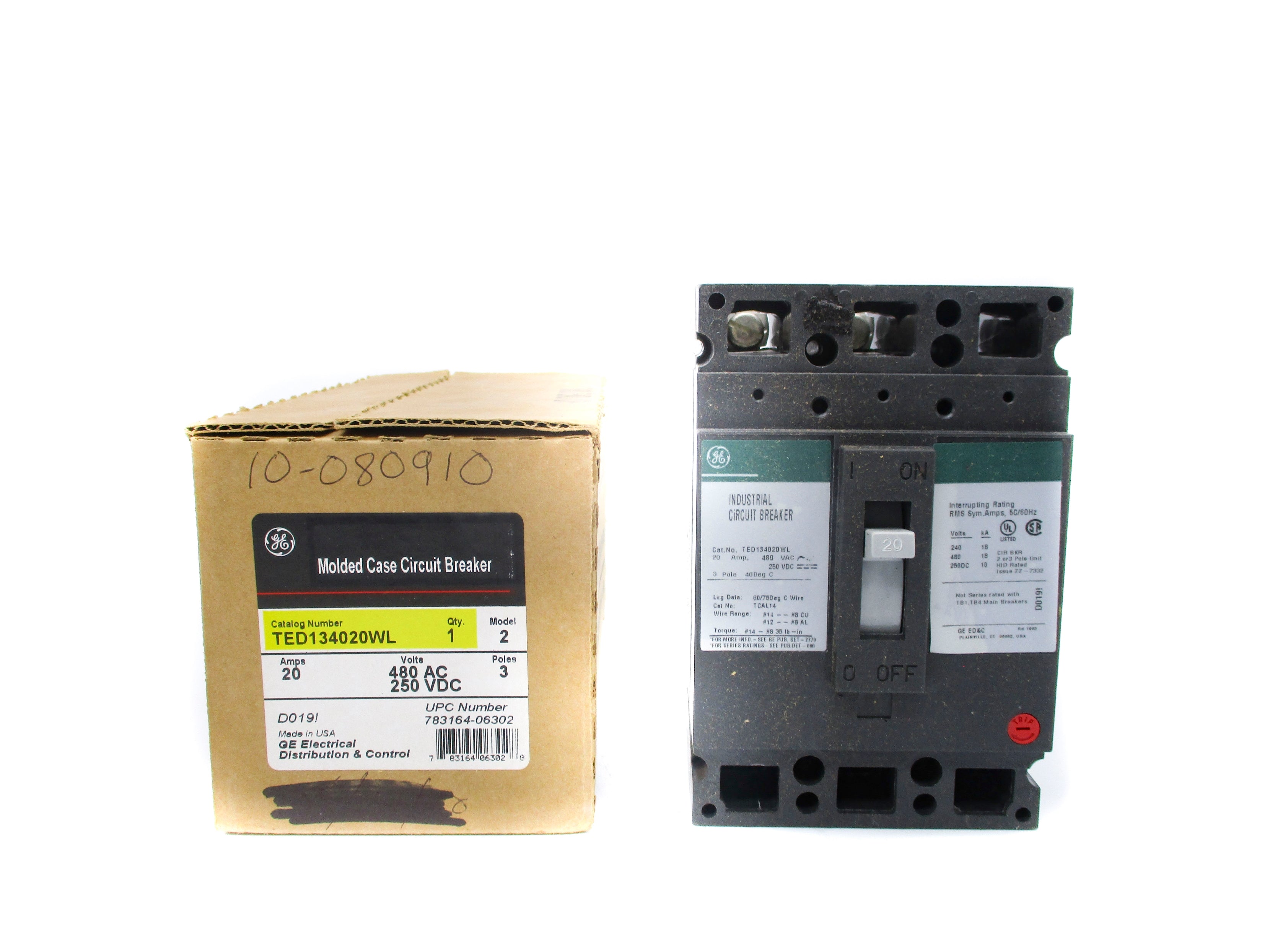 GENERAL ELECTRIC TED134020WL 480VAC 20A (GREEN) NSMP