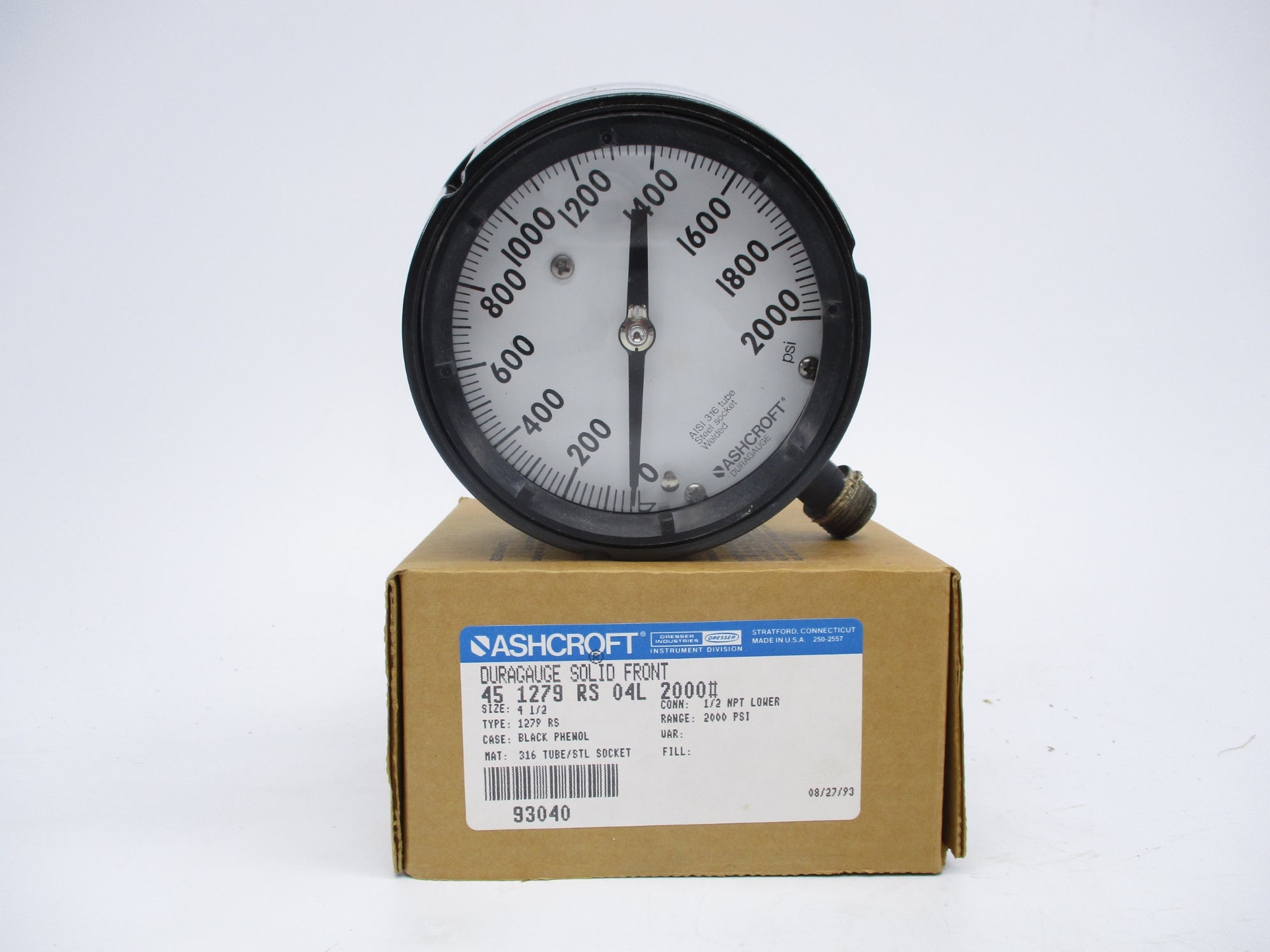 ASHCROFT 451279RS04L2000# 0-2000PSI NSMP