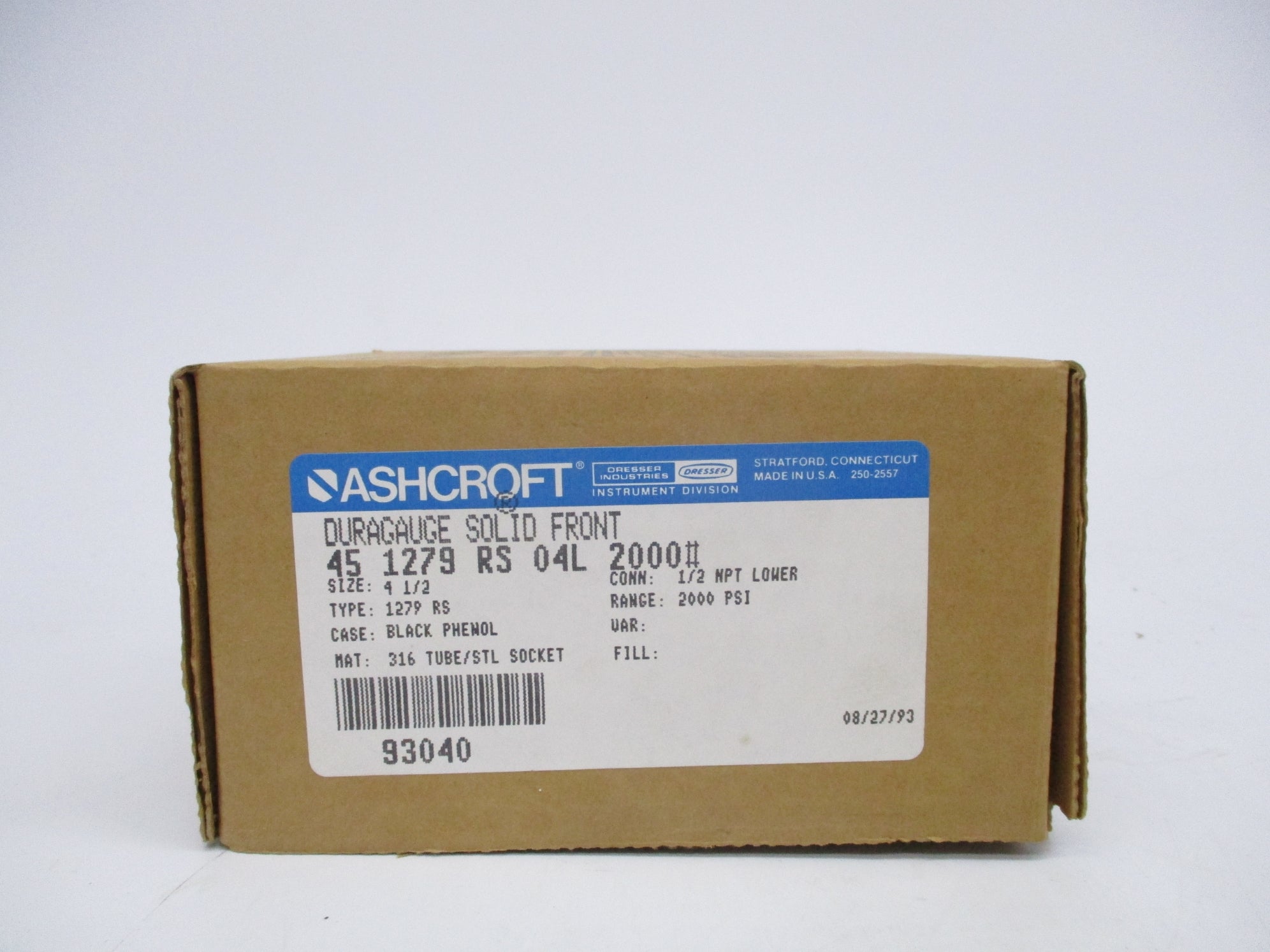 ASHCROFT 451279RS04L2000# 0-2000PSI NSMP