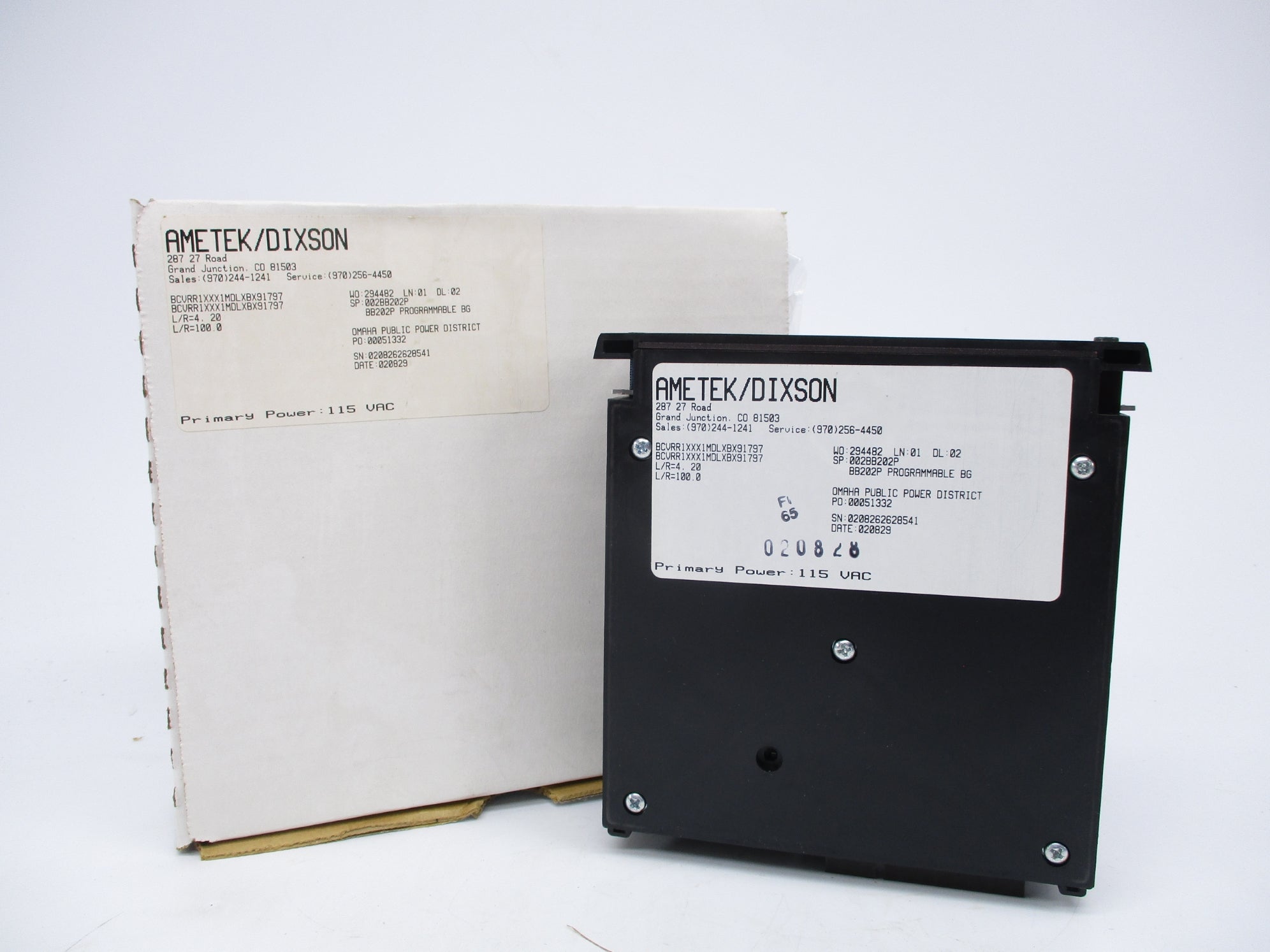 AMETEK BCVRR1XXX1MDLXBX91797 0-100 NSMP
