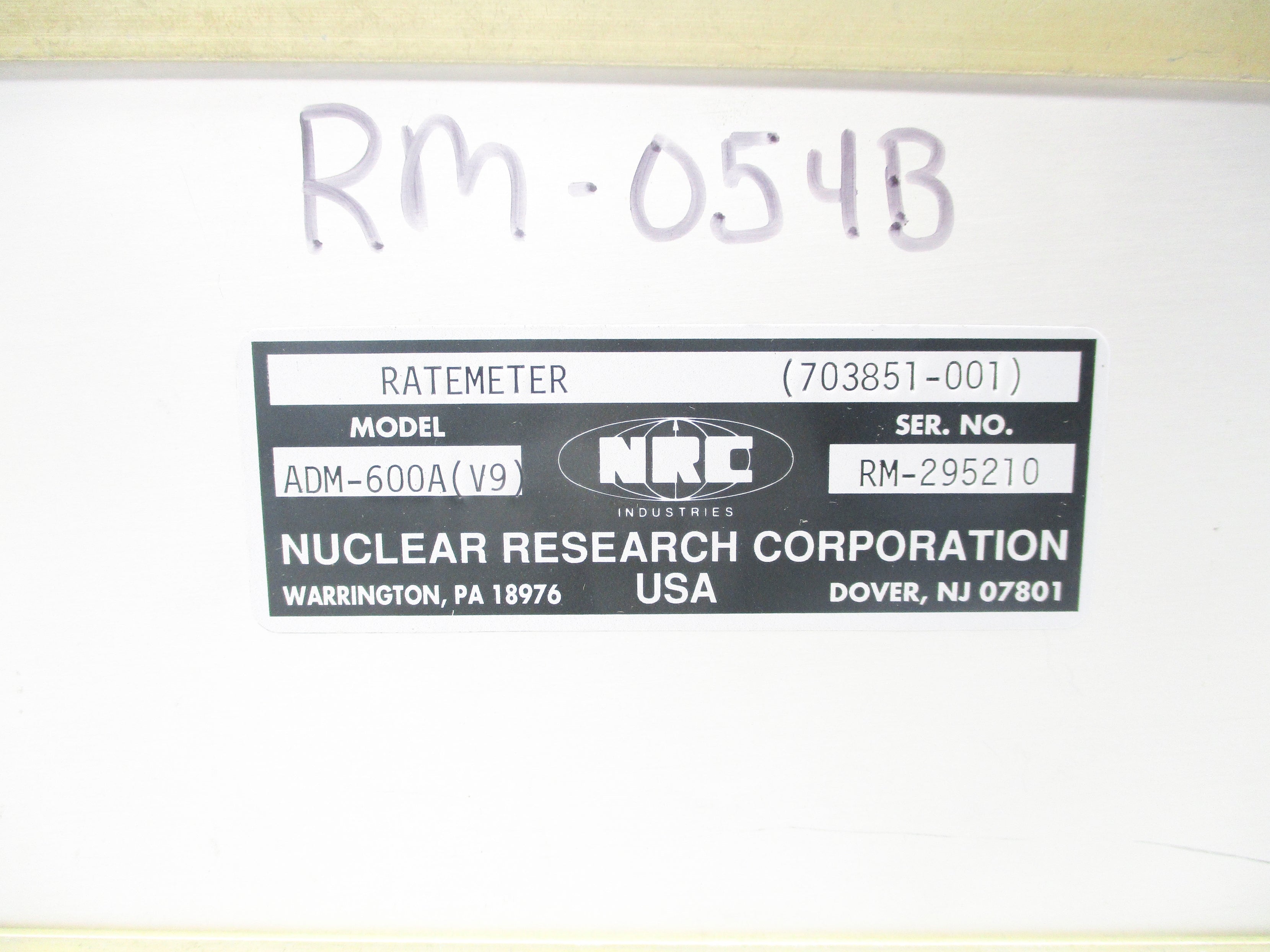 NUCLEAR RESEARCH ADM-600A(V9) (NO KEY) UNMP