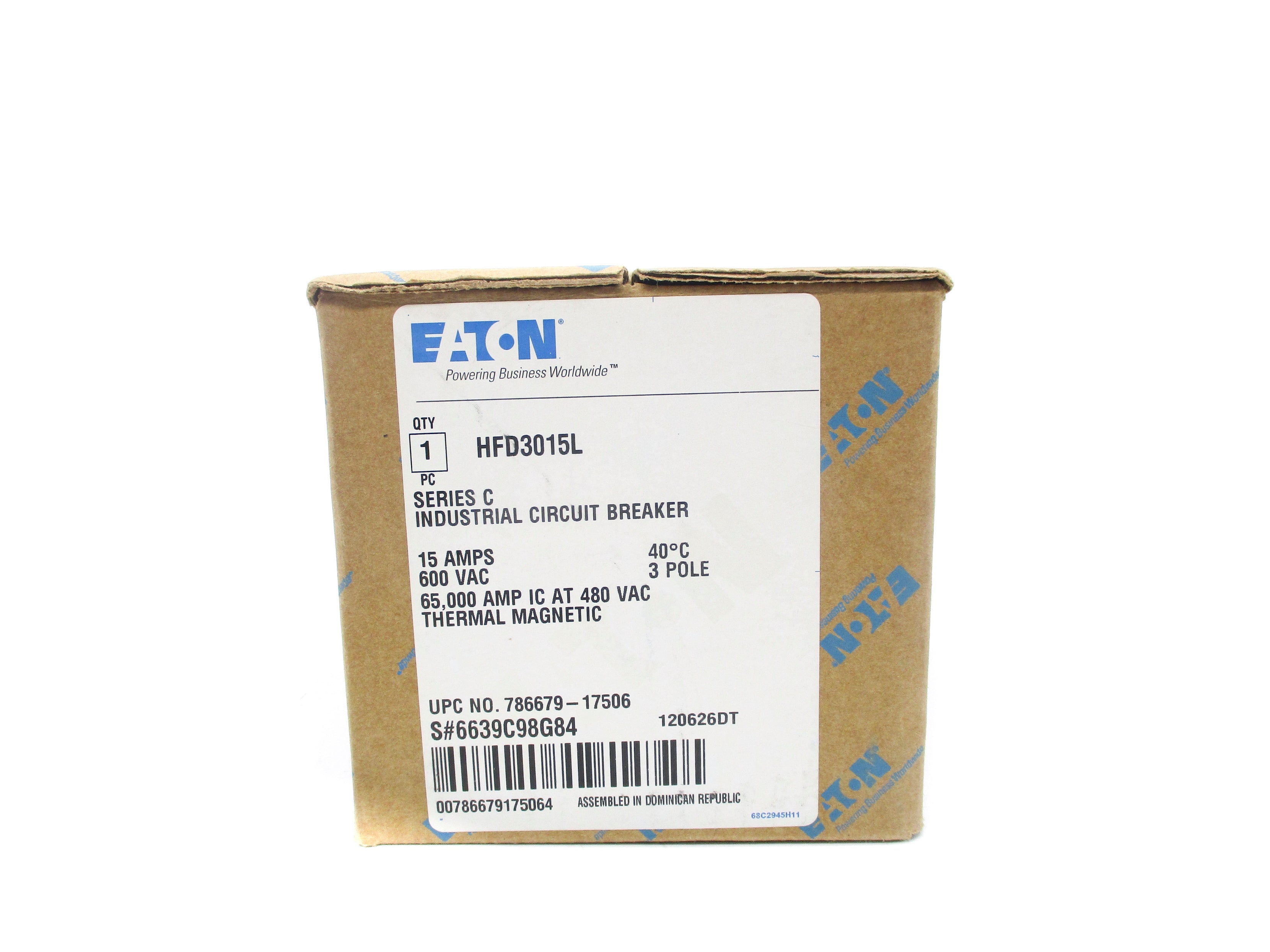 EATON HFD3015L SER. C 600VAC 15A NSMP