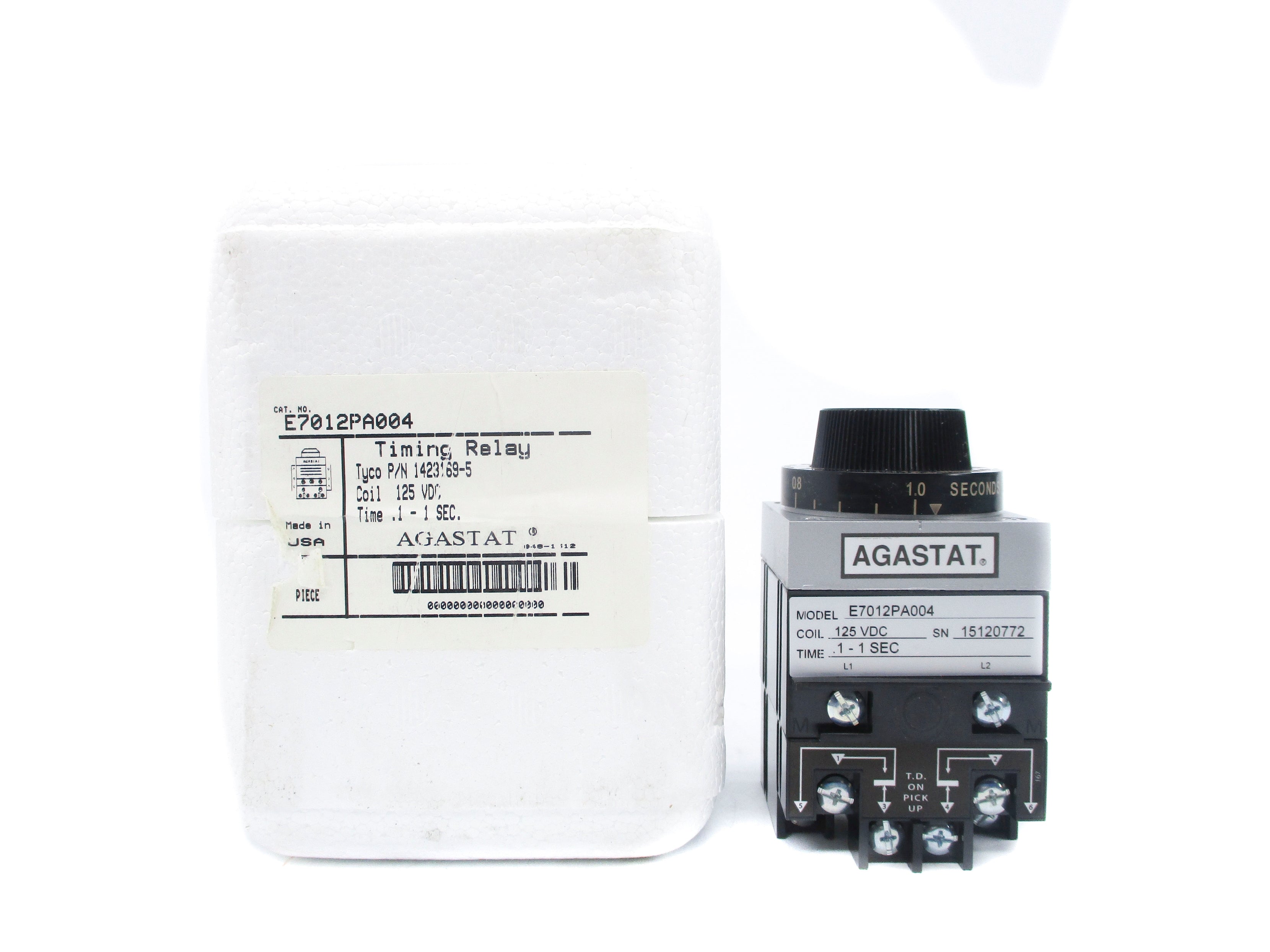 AGASTAT E7012PA004 0.1-1SEC 125VDC NSMP