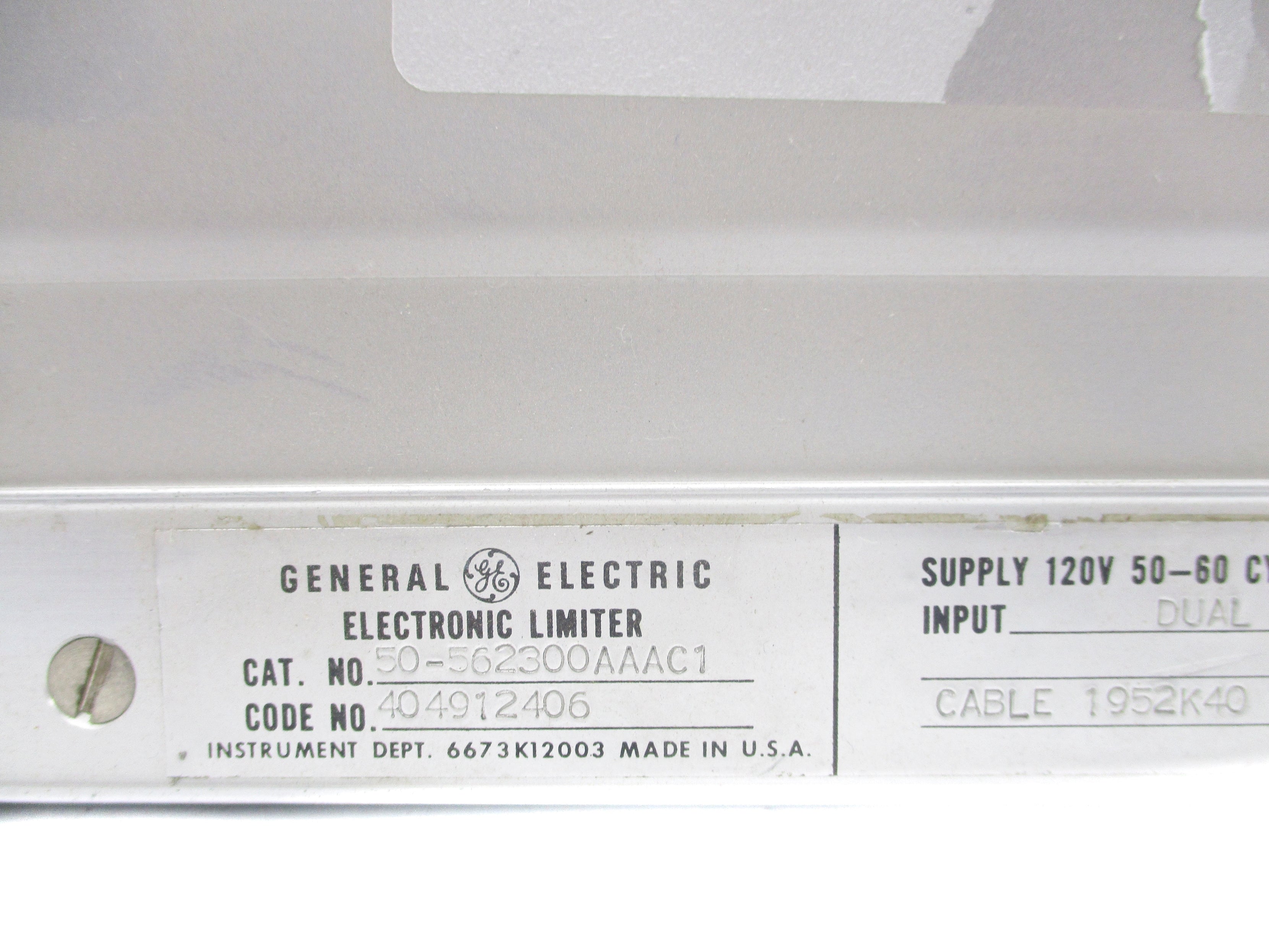 GENERAL ELECTRIC 50-562300AAAC1 UNMP