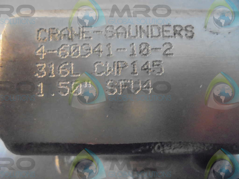 CRANE-SAUNDERS 4-60941-10-2 316L CWP 145 1.50" SFVA *USED*