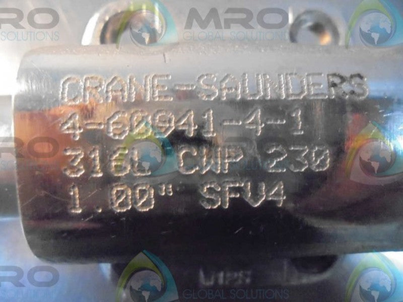 CRANE-SAUNDERS 4-60941-4-1 316L CWP 238 1.00" SFV4 *USED*