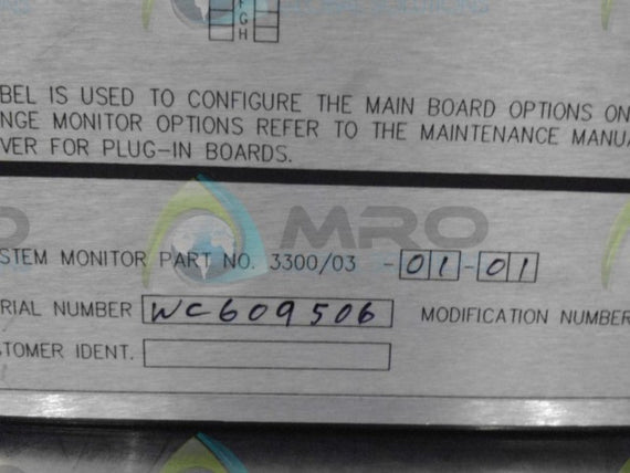BENTLY NEVADA 3300/03-01-01 SYSTEM MONITOR VIBRATION * NEW NO BOX *