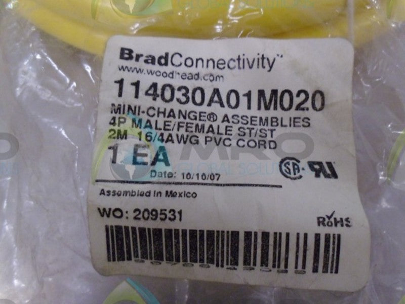 DANIEL WOODHEAD 114030A01M020 CABLE ASSEMBLY * NEW IN FACTORY BAG *
