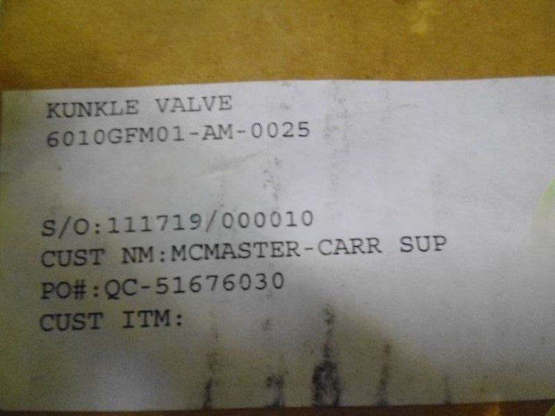 KUNKLE 6010GFM01-AM SAFETY VALVE SIZE:1-1/4"  NSMP