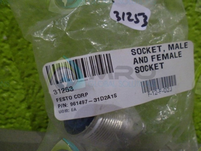 FESTO 961497-31D2A1S MALE & FEMALE SOCKET * NEW NO BAG *