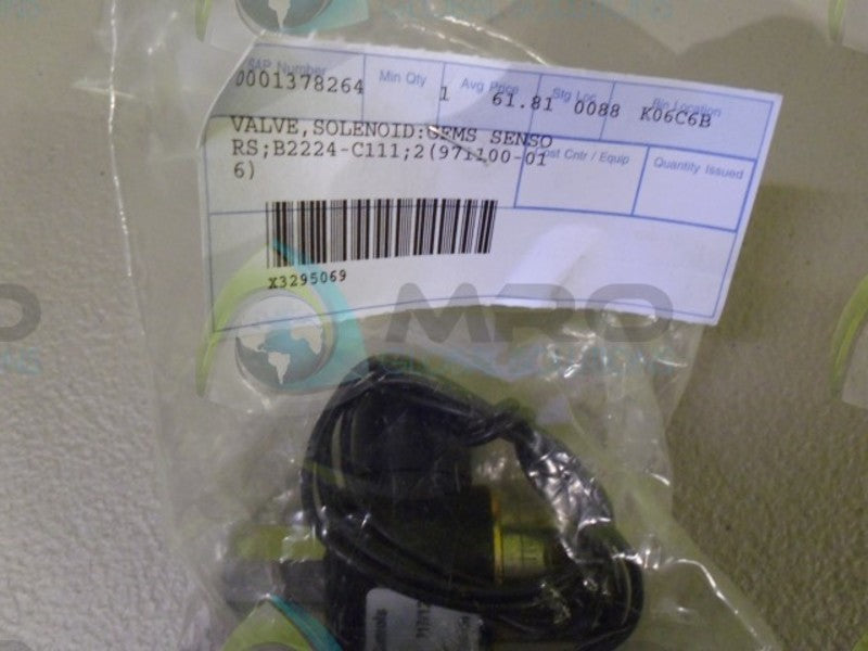 GEMS SENSORS & CONTROLS B2224-C111 SOLENOID VALVE * NEW IN BAG *