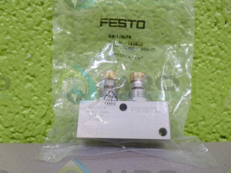 FESTO GR-1/8X2-B FLOW CONTROL VALVE * NEW IN BAG *