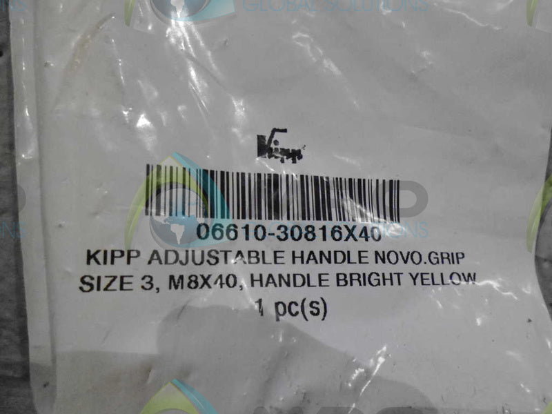 KIPP M8X40 SIZE 3 ADJUSTABLE GRIP HANDLE (YELLOW) * NEW IN FACTORY BAG *