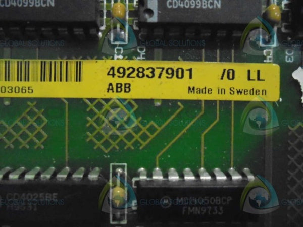 ABB 492837901 PC BOARD ORG24V  UNMP