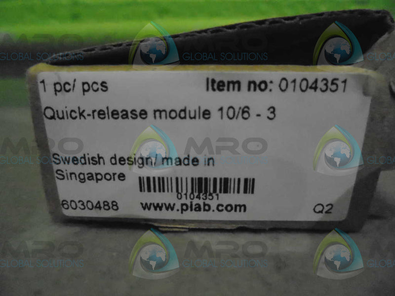 PIAB 0104351 QUICK RELEASE MODULE 10/6-3  NSMP
