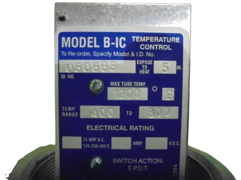BURLING INSTRUMENTS B-IC TEMPERATURE CONTROL 5" RANGE: 400-800  NSNP