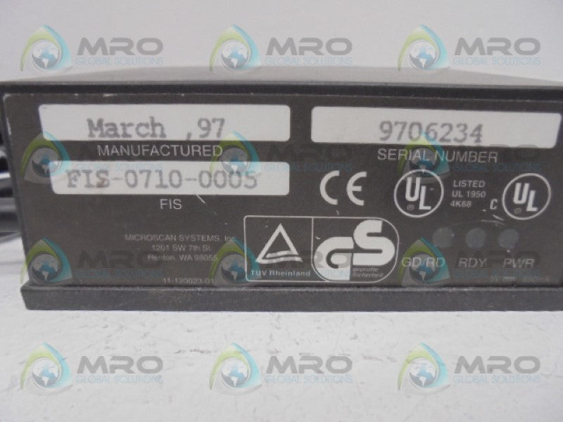 MICROSCAN FIS-0710-0005 LASER LIGHT  UNMP