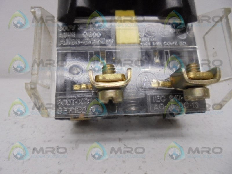 INDUSTRIAL SPARE PART 800T-KE SER T BLACK PUSH BUTTON (AS PICTURED)  UNMP