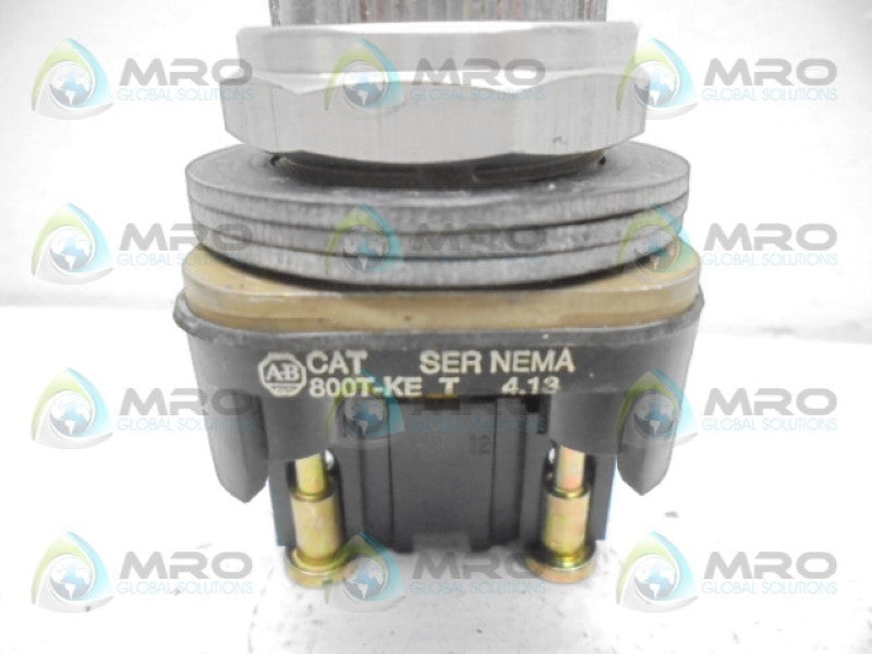 INDUSTRIAL SPARE PART 800T-KE SER T BLACK PUSH BUTTON (AS PICTURED)  UNMP