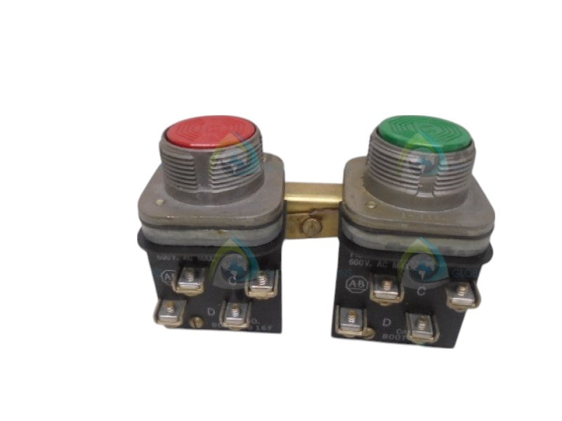 INDUSTRIAL SPARE PART 800T-FB16F RED GREED PUSH BUTTON  UNMP