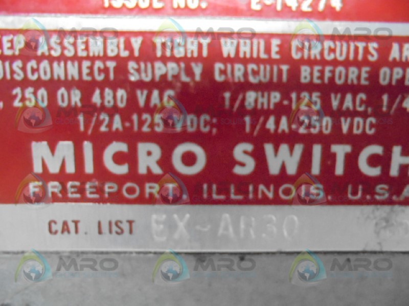 MICRO SWITCH EX-AR30 EXPLOSION PROOF SWITCH (GREY)  UNMP