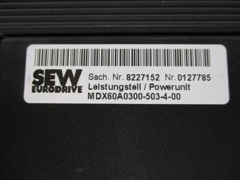 SEW EURODRIVE MDX60A0300-503-4-00 (AS IS)  UNMP