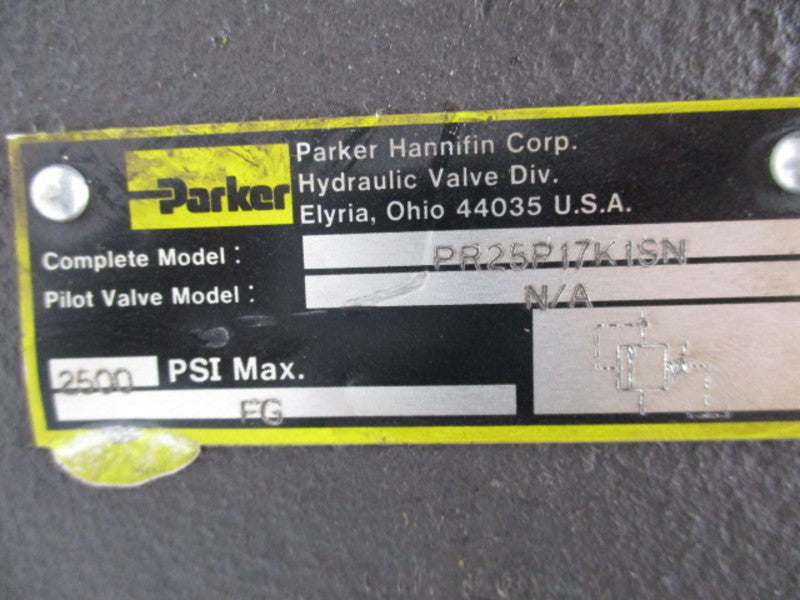 PARKER PR25P17K1SN PRESSURE CONTROL VALVE NSNP