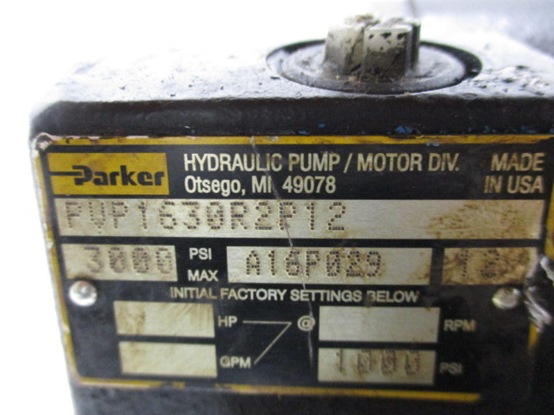 PARKER PUP1630R2P12 HYDRAULIC PUMP  NSNP