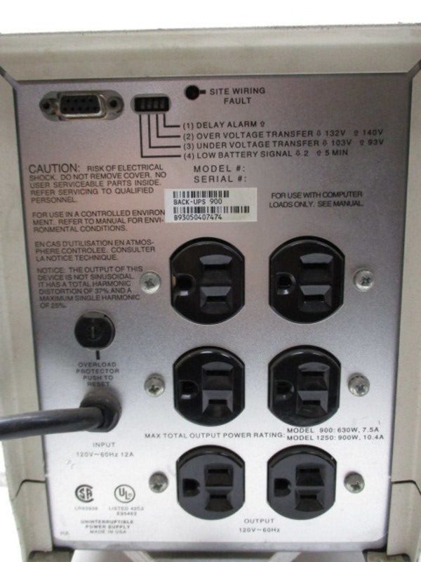 APC BACK UPS 900 POWER SUPPLY  UNMP