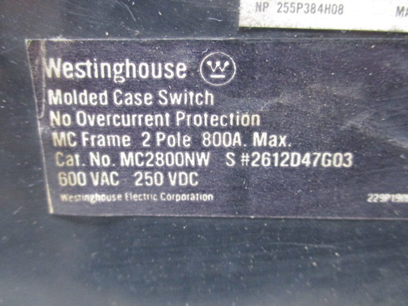 WESTINGHOUSE MC2800NW CASE SWITCH  NSNP